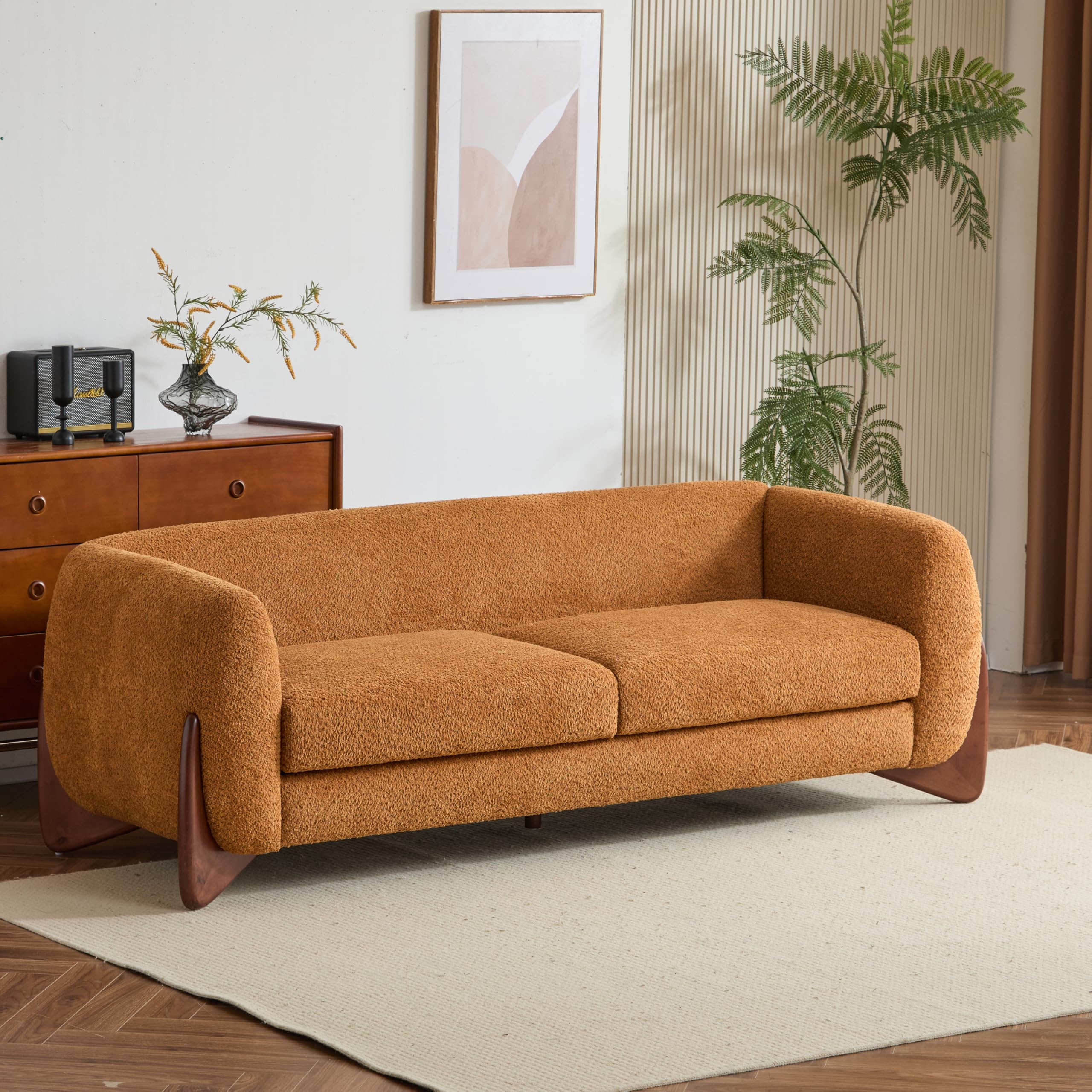 Almab 82-Inch Boucle Upholstered 3-Seater Sofa