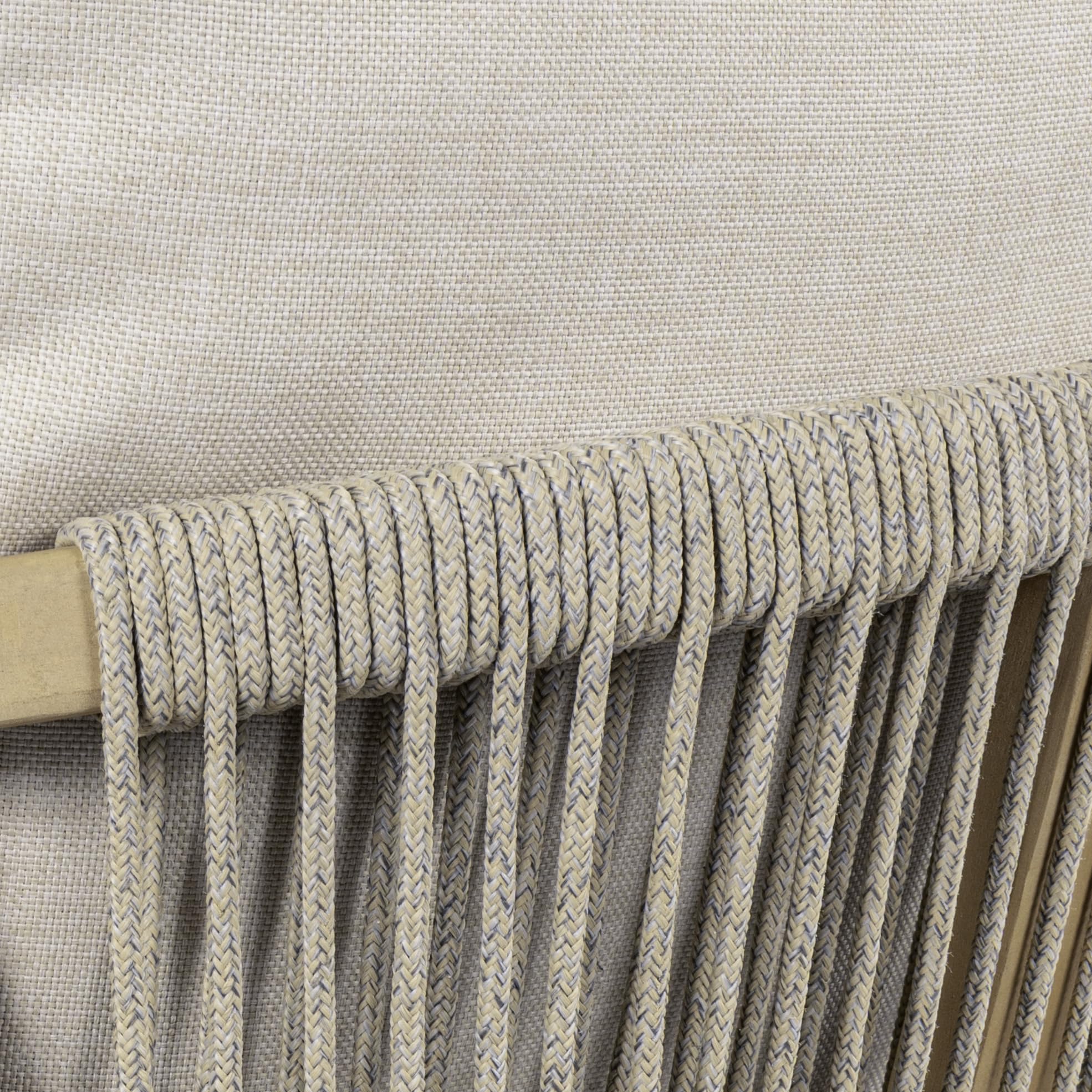 Porto Roped Acacia Wood Outdoor Bar Stool with Cushions - Set of 2