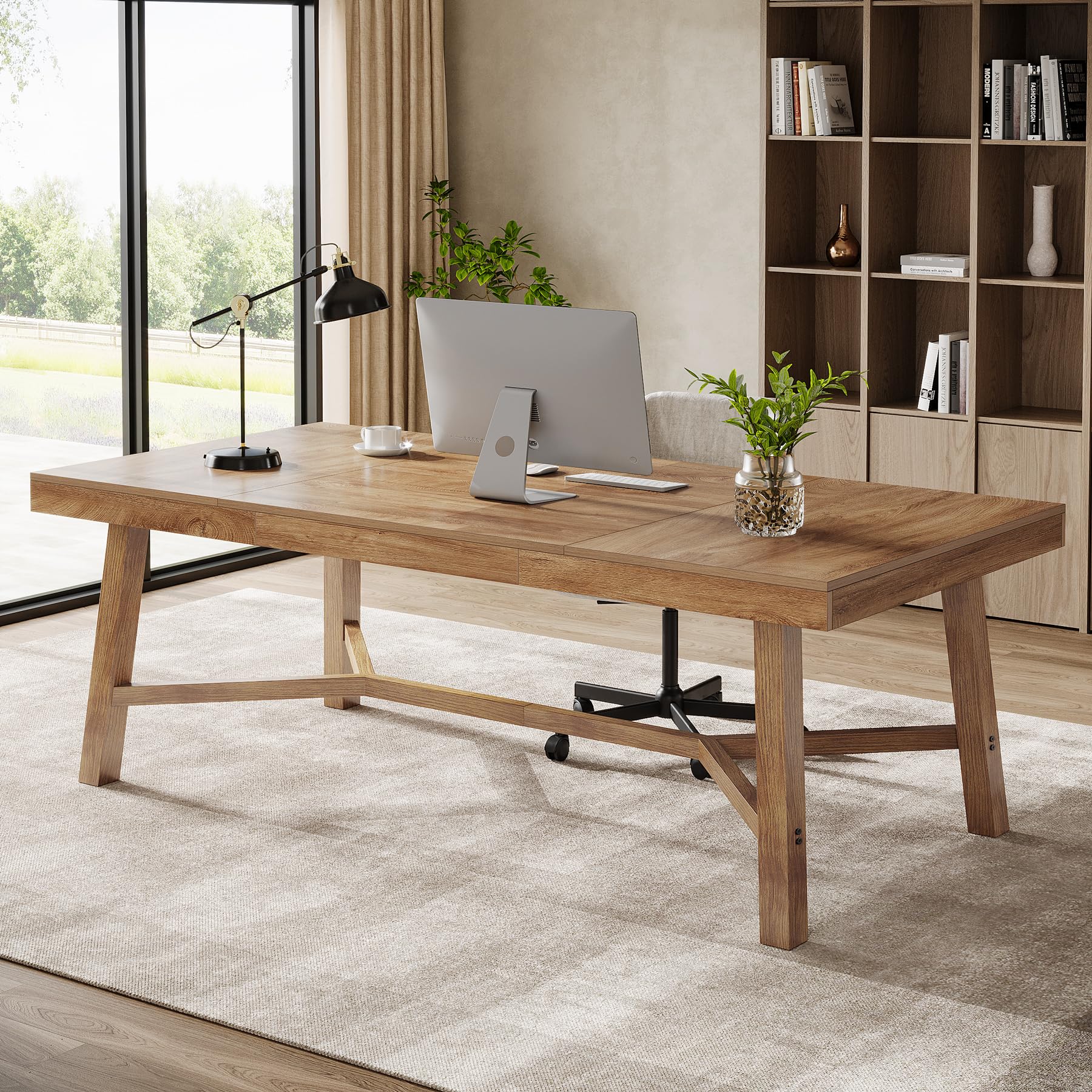 71-Inch Executive Desk with Sturdy Leg Structure