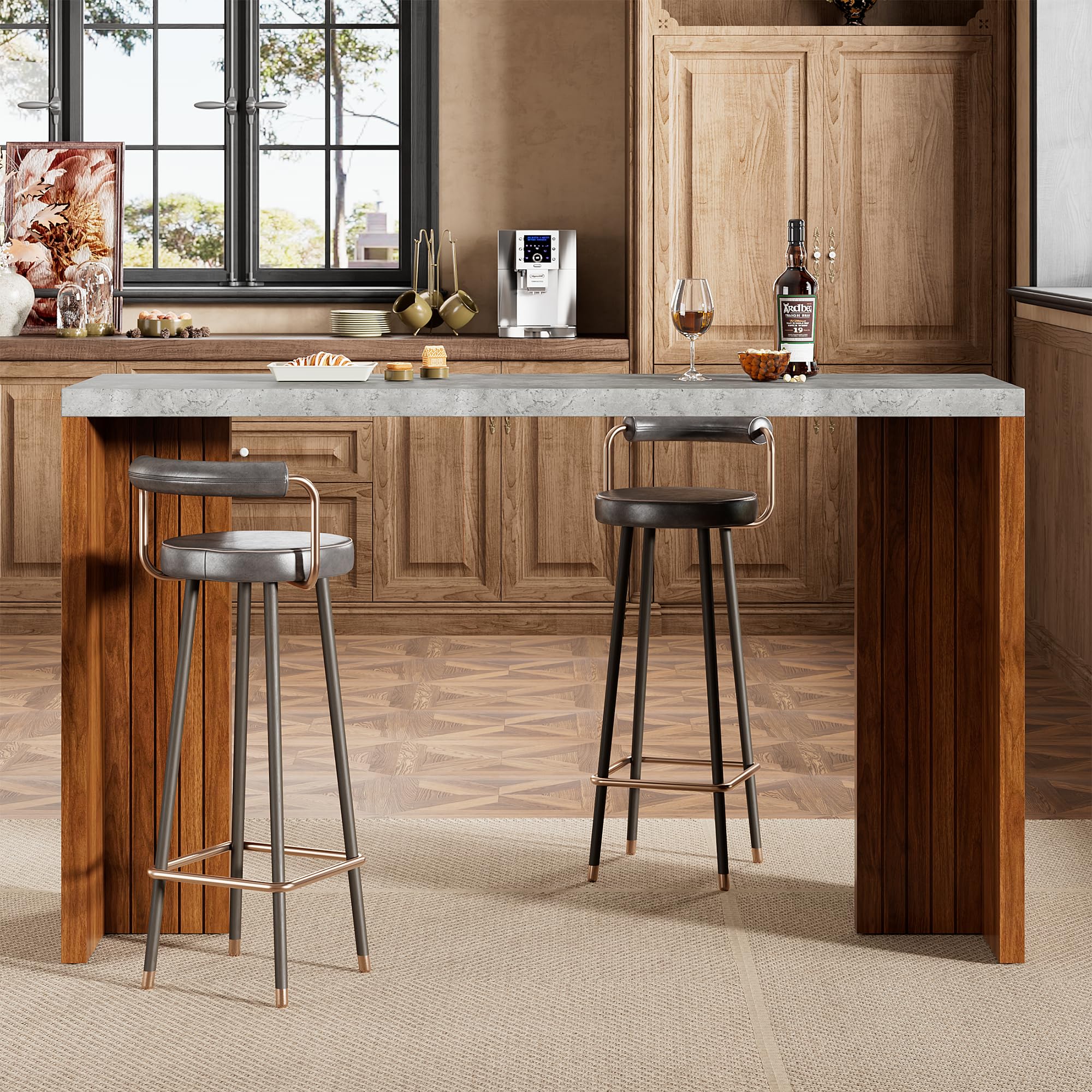 55-Inch Counter Height Bar Table for 4-6 People