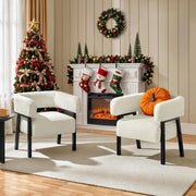 Corduroy Barrel Accent Chair Set of 2