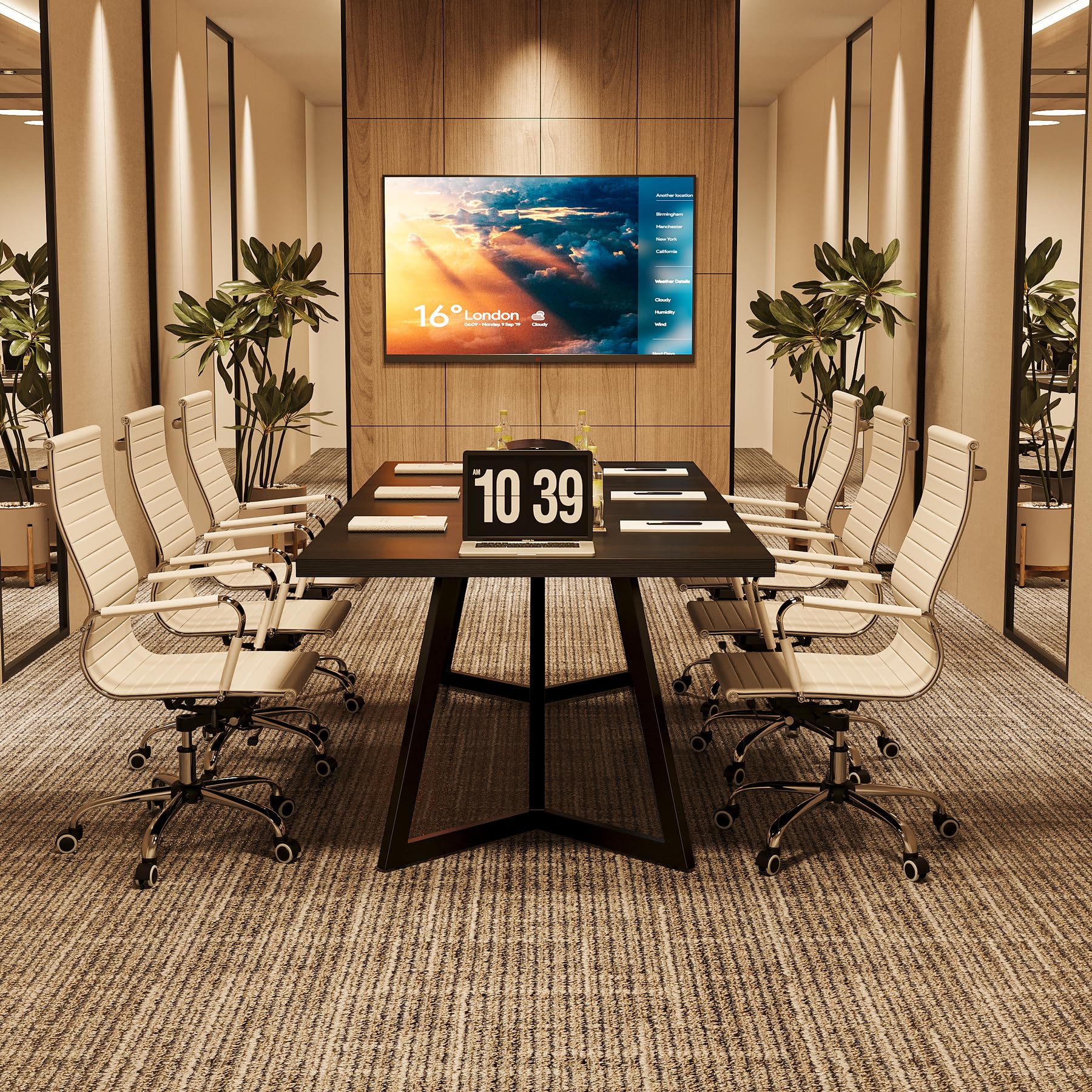 70.86" Conference Table with Metal Frame