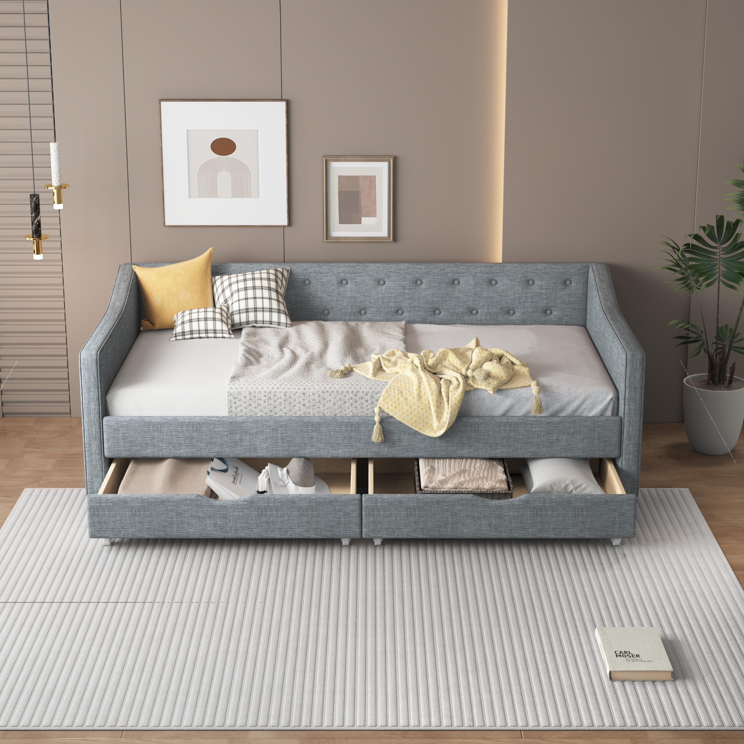 Twin Size Daybed with Storage Drawers