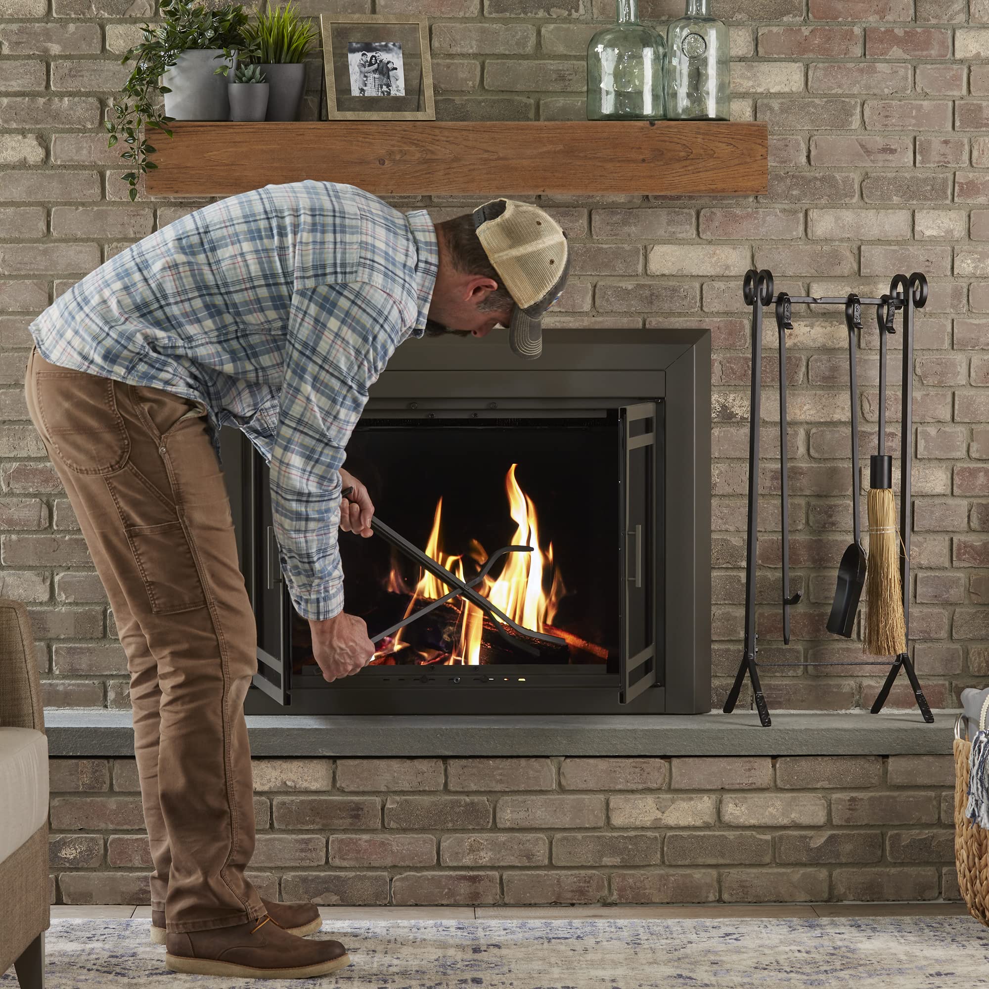 5-Piece Black Fireplace Tool Set