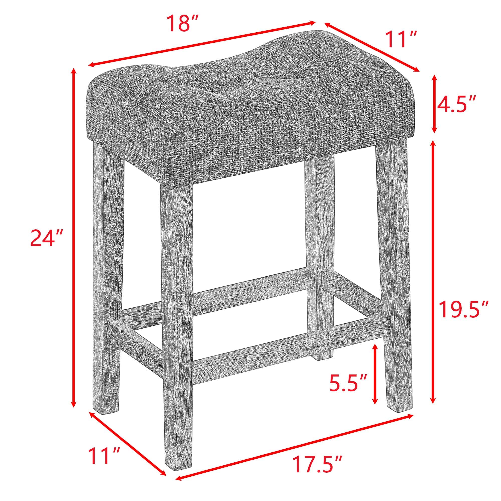 Industrial Counter Height Bar Table Set with Stools
