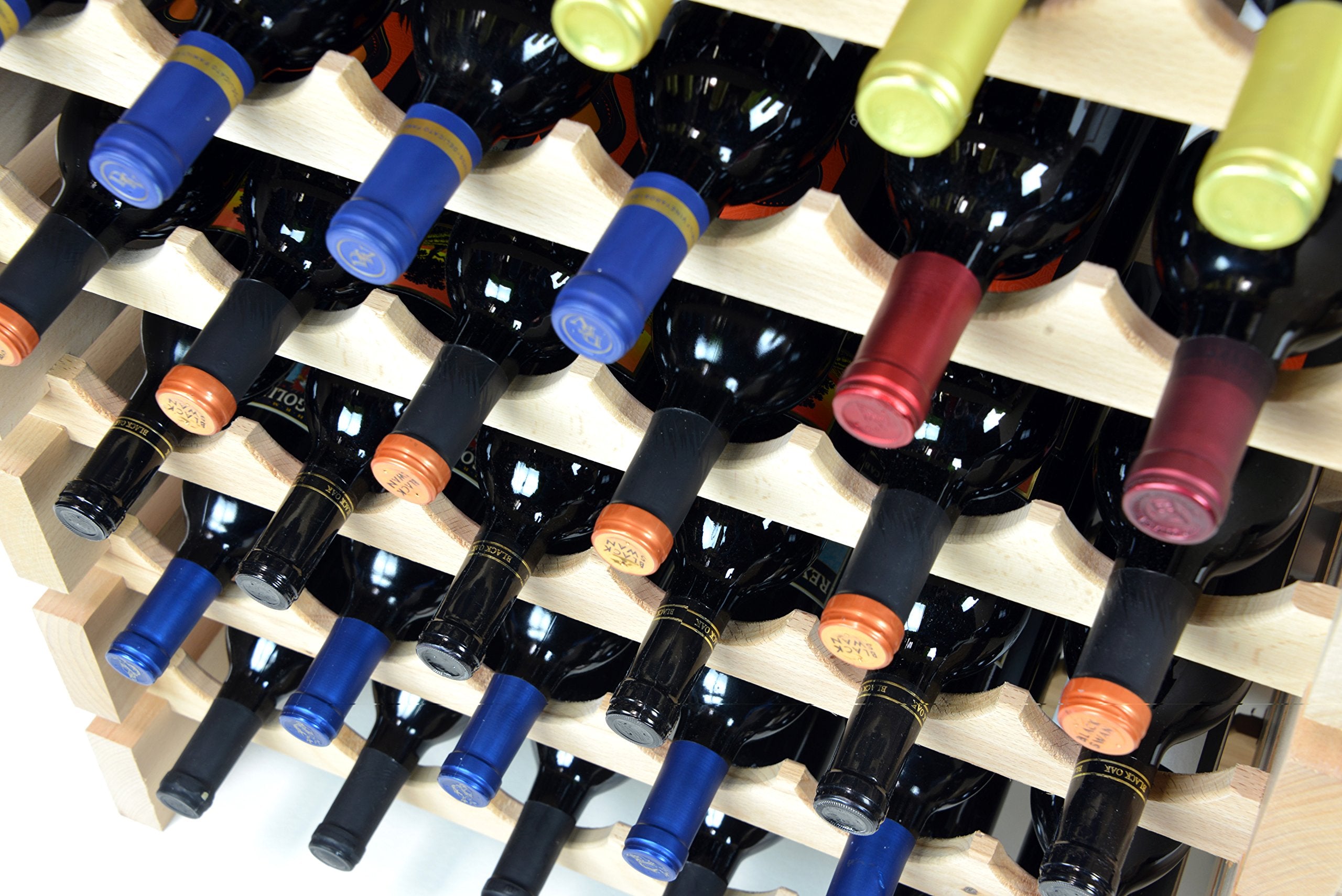 Modular Wine Rack Beechwood 72 Bottle Capacity