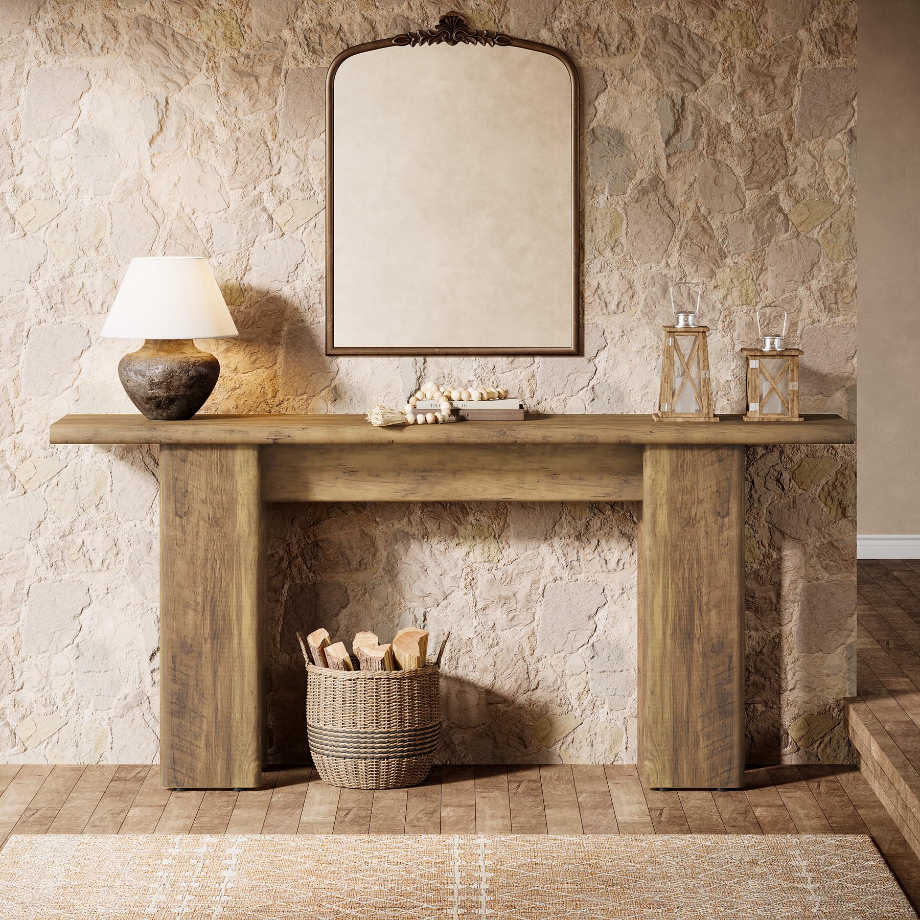 70.87" Extra Long Console Table Mid-Century Modern Entryway Sofa Table