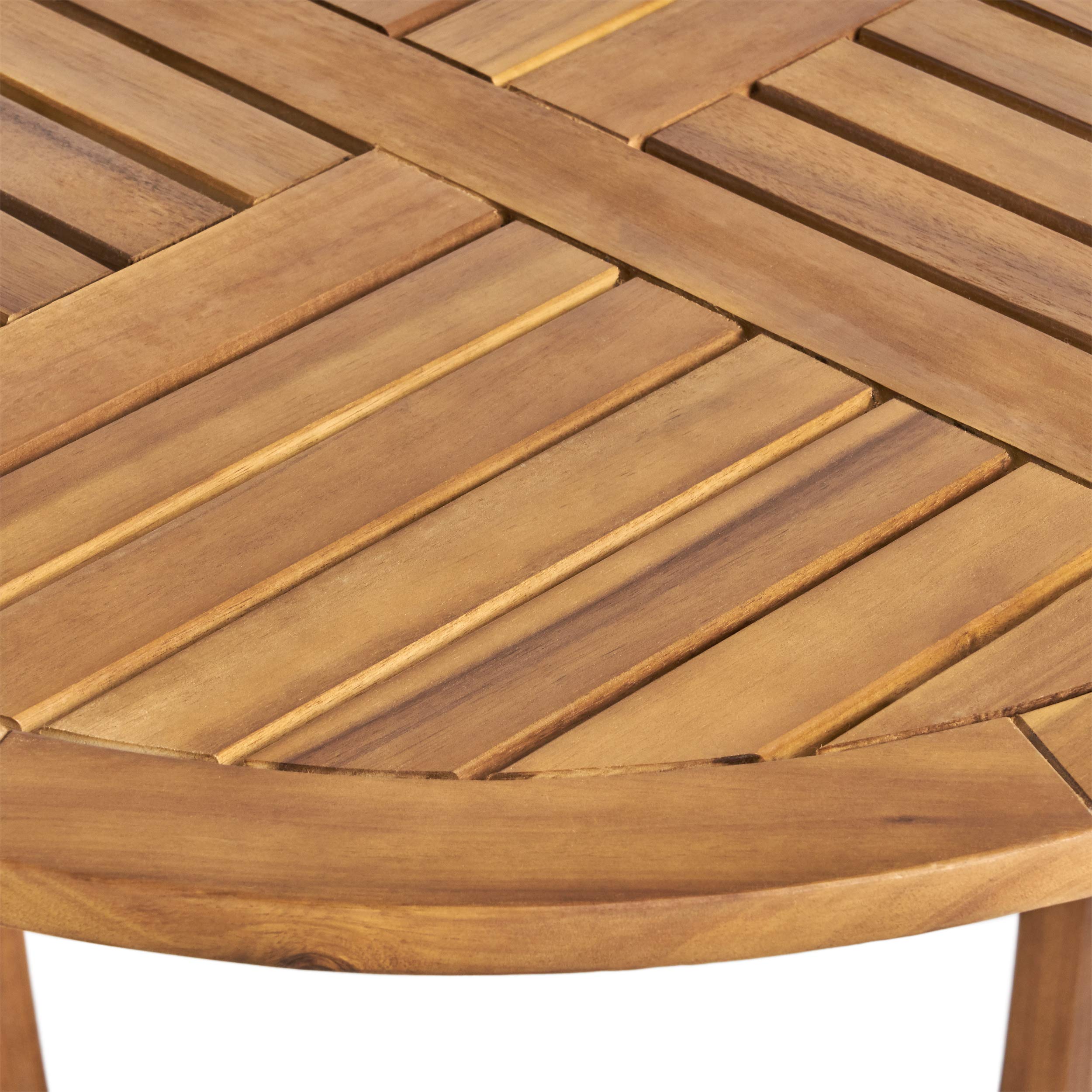 Carina Accent Round Table - Teak Finish