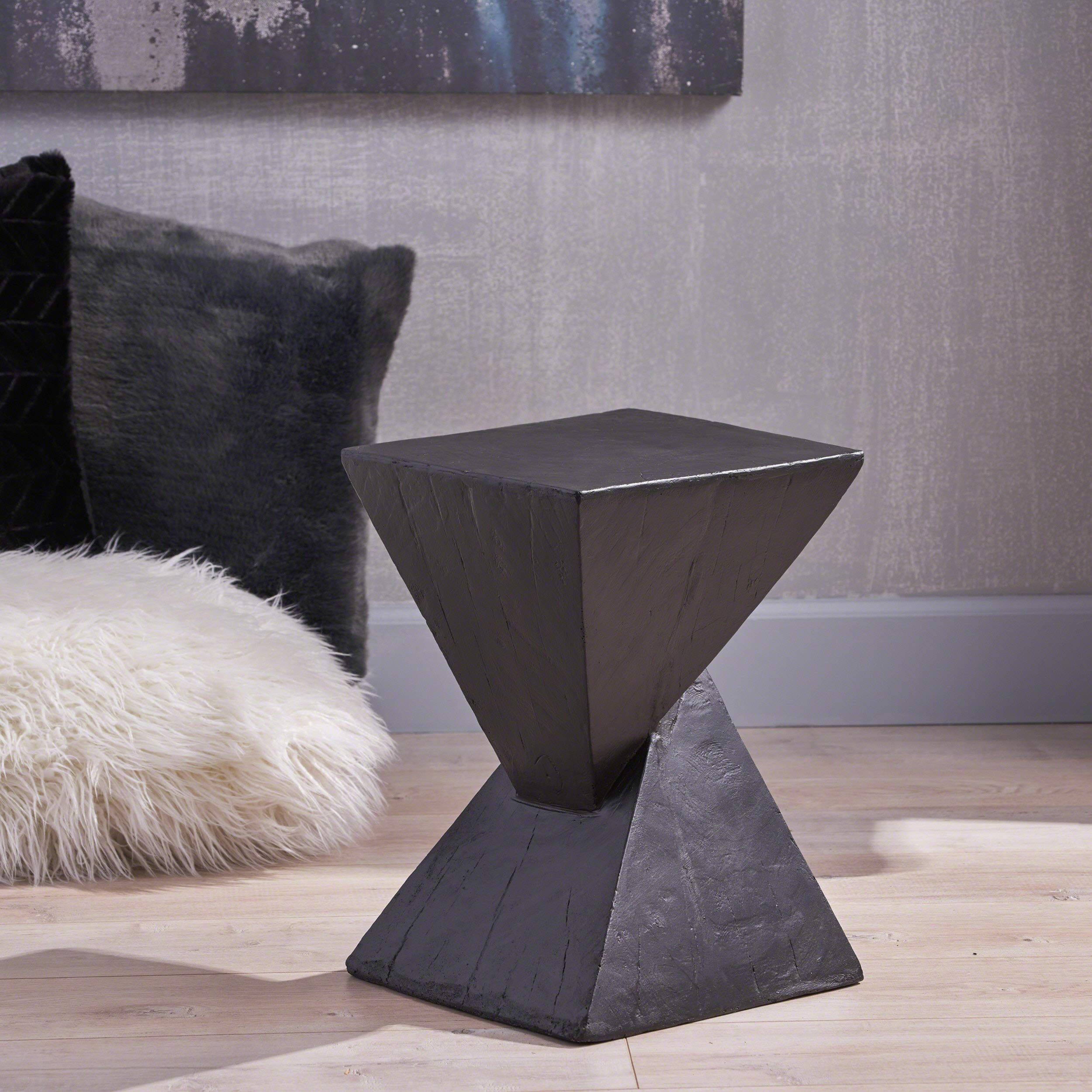 Jerod Lightweight Concrete Accent Table Black