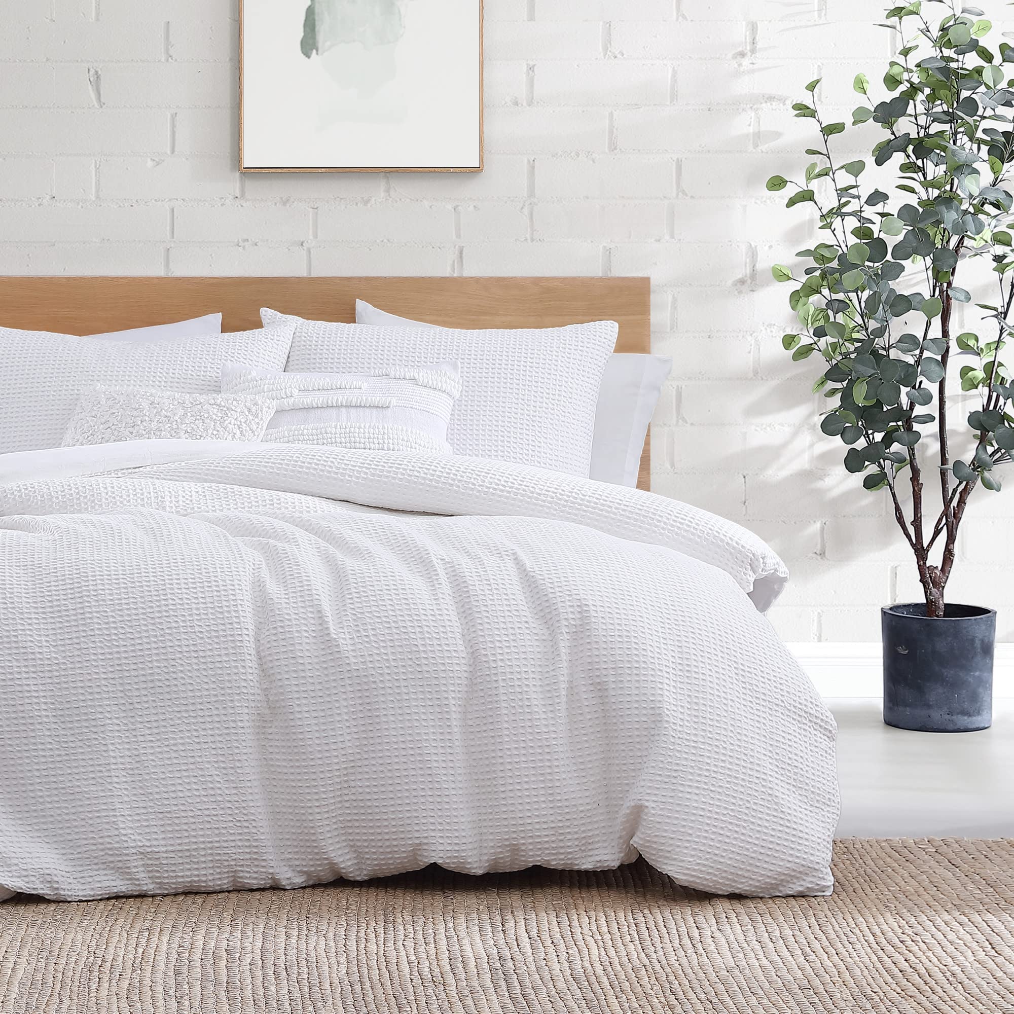 King Cotton Waffle Comforter Set