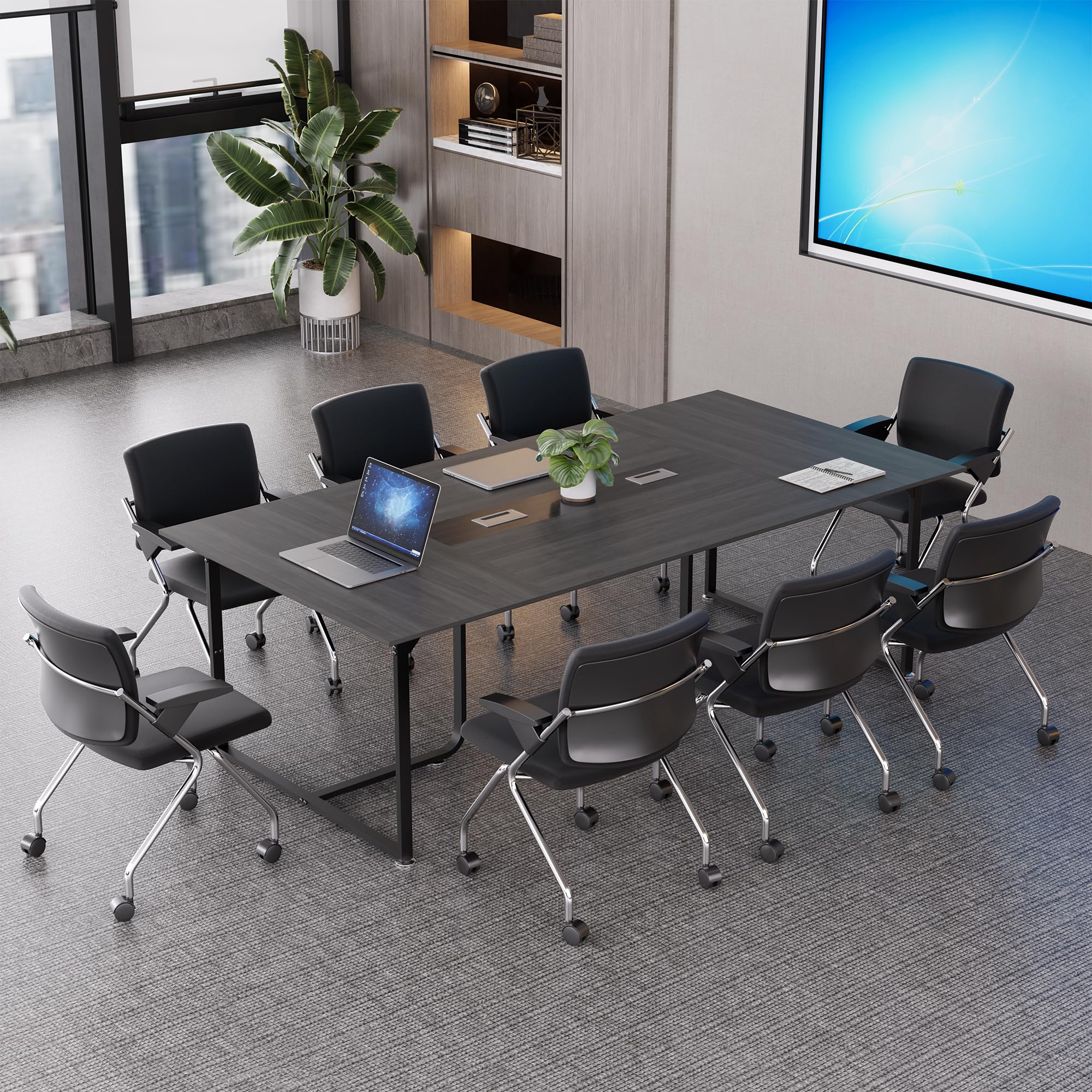 8FT Conference Table with Grommet