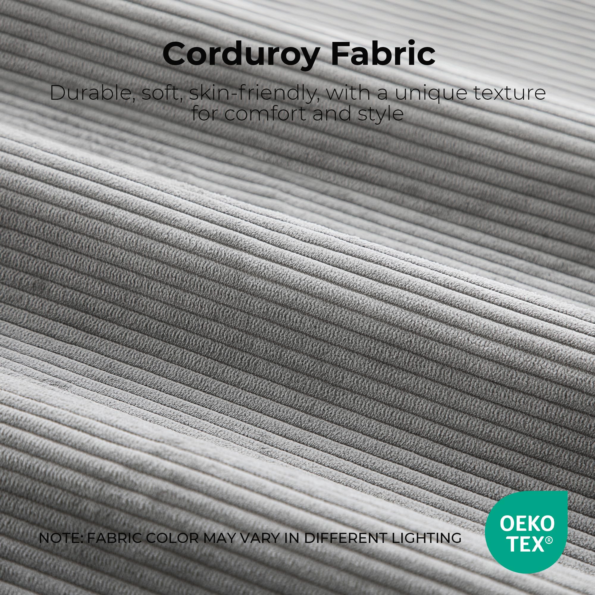 118" Modular Sectional Sofa L-Shaped with Ottoman