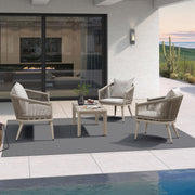 4-Piece Patio Conversation Set with Cushions