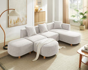 Modular Sectional Sofa with Ottoman