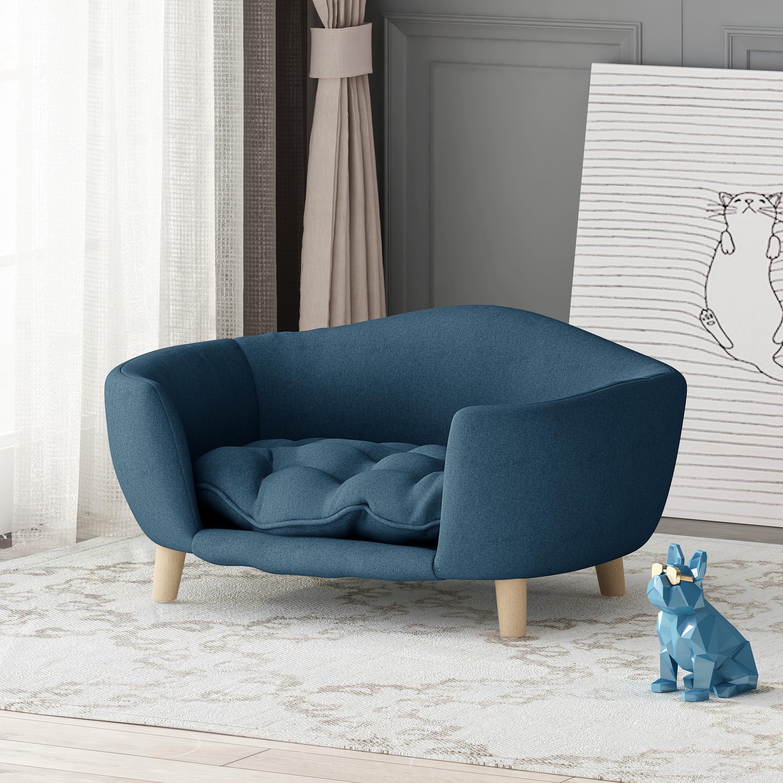 Elevated Orthopedic Dog Bed with Memory Foam