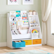 Kids Bookshelf with Storage Bins