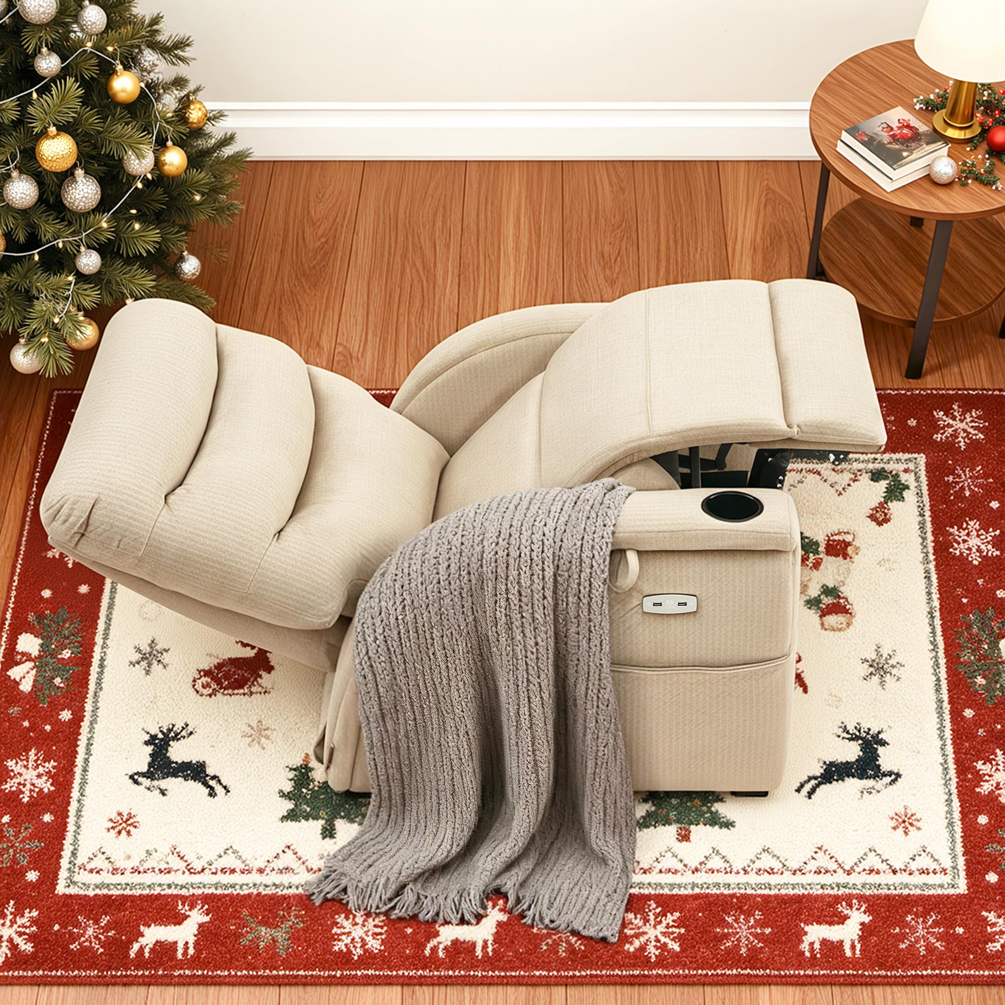 Electric Zero Gravity Recliner with Adjustable Headrest