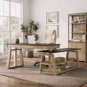 L-Shaped Standing Desk with Drawers 60 Inch
