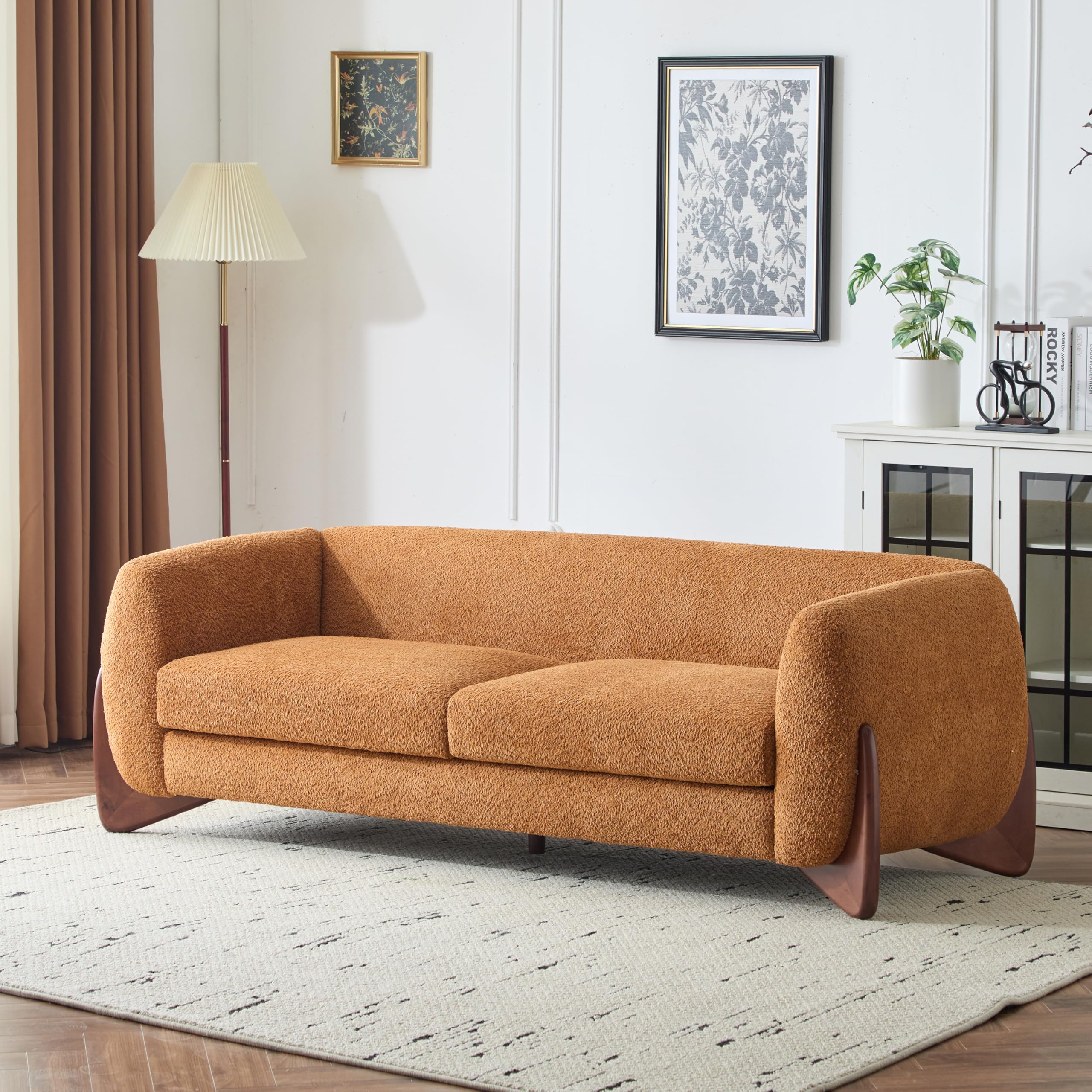 Almab 82-Inch Boucle Upholstered 3-Seater Sofa