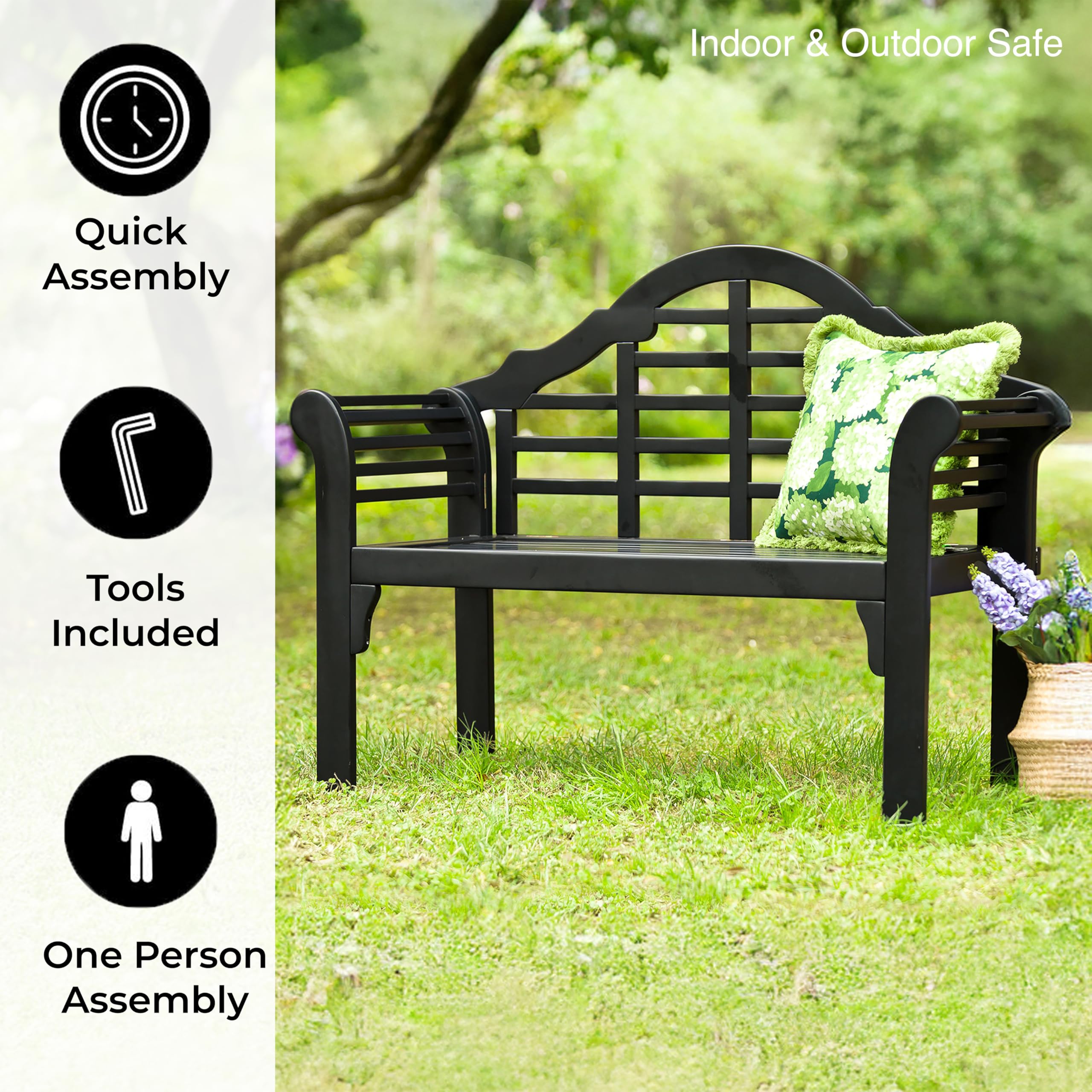 Eucalyptus Wood Foldable Garden Bench