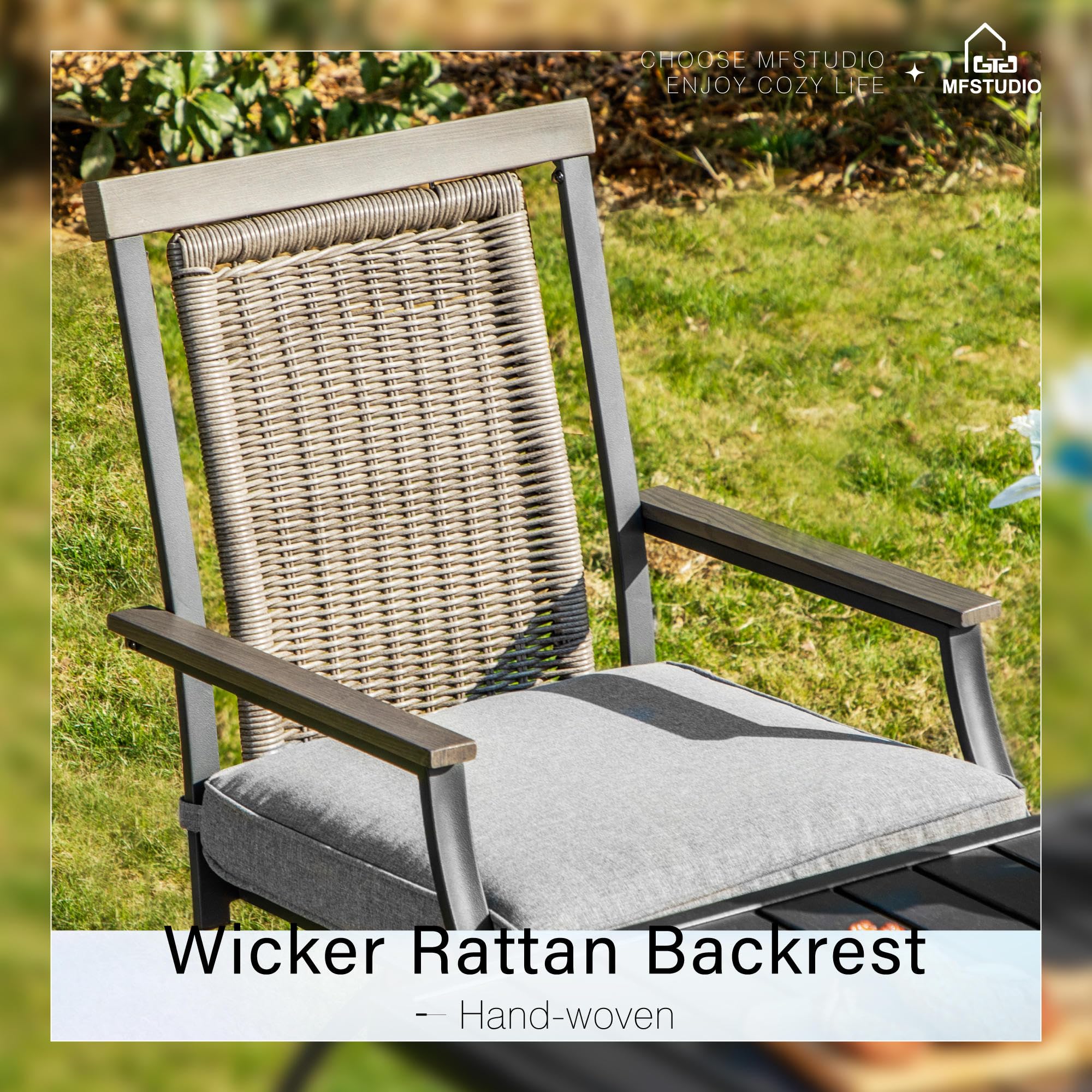 Swivel Rattan Bar Stool Set of 4