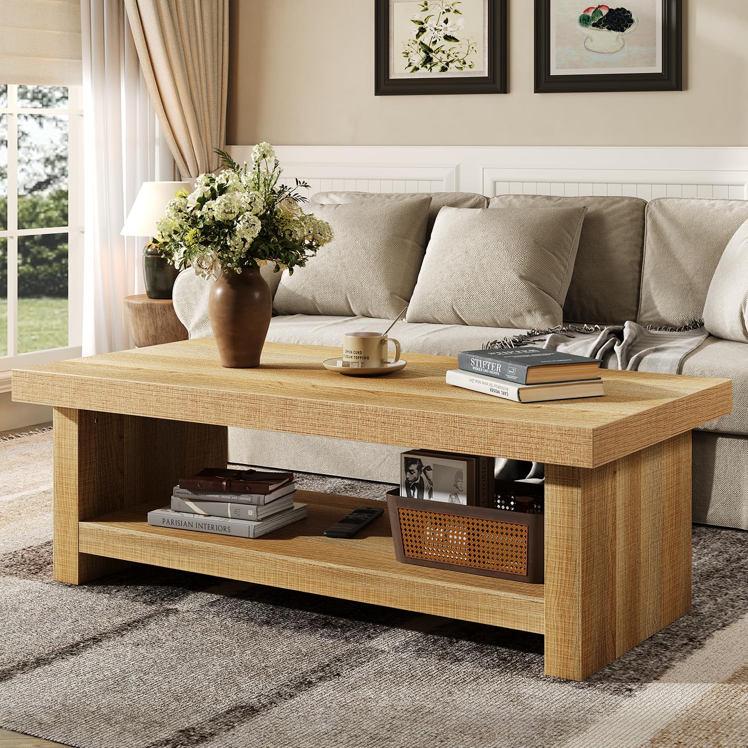 Rectangle Coffee Table with Storage