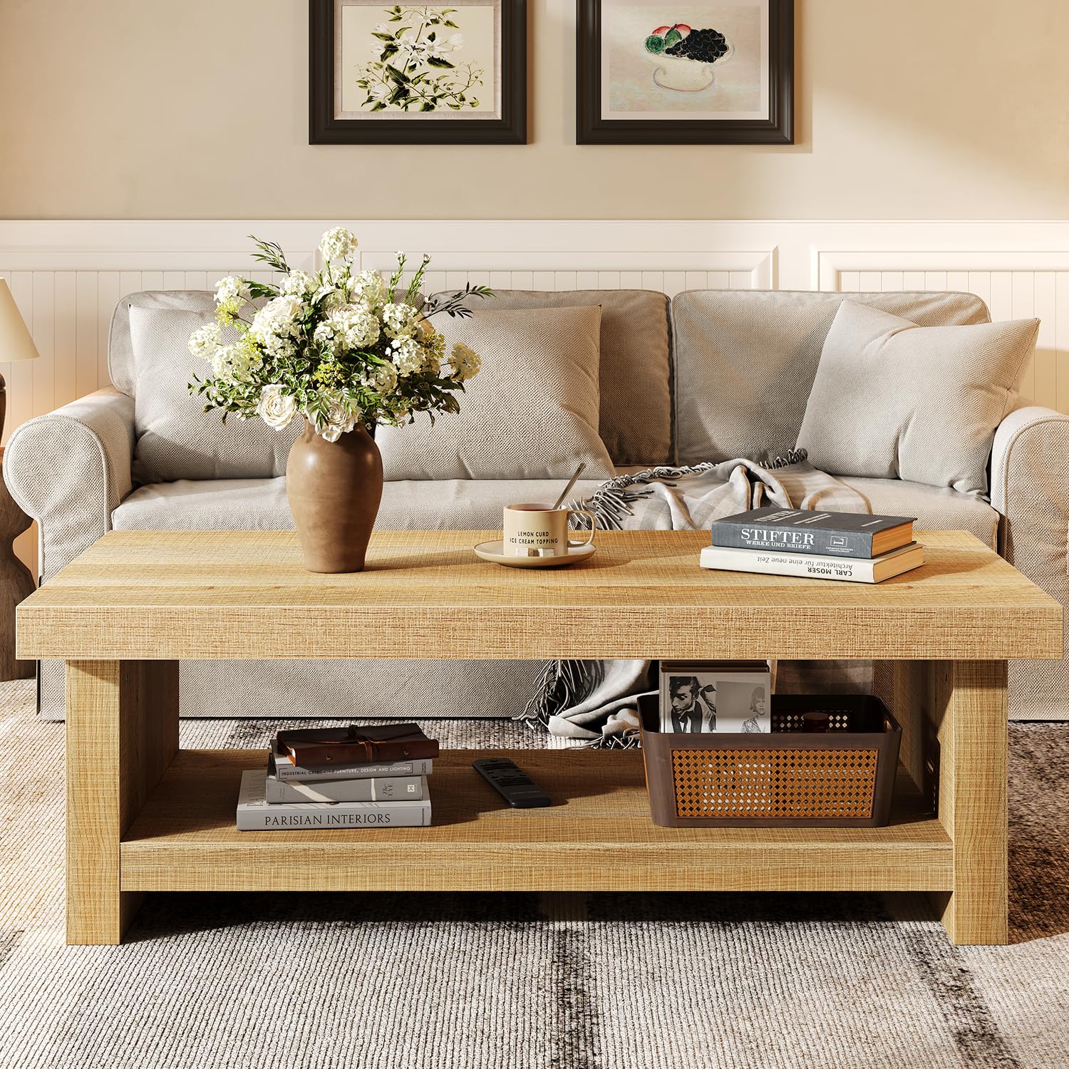 Rectangle Coffee Table with Storage