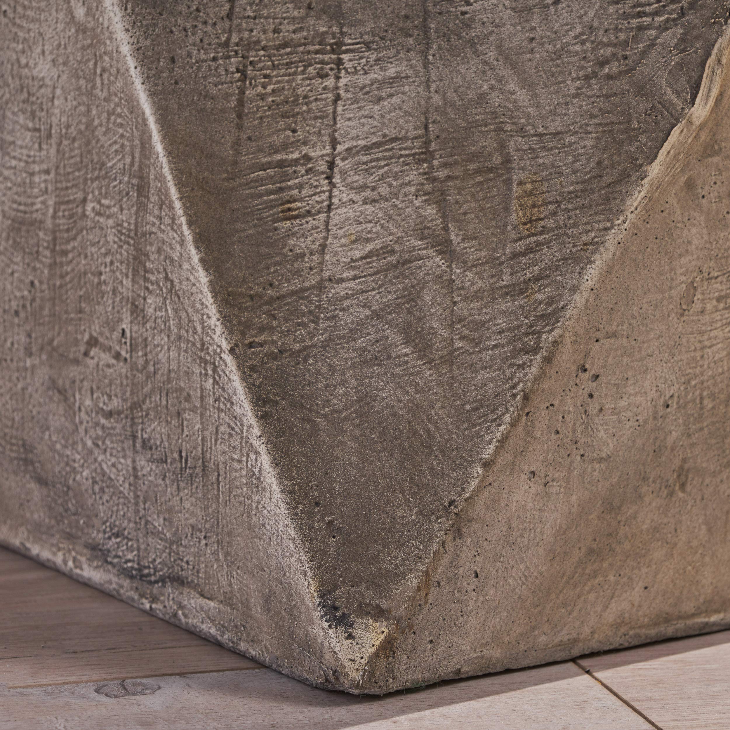 Manuel Weight Concrete Accent Table Light Gray