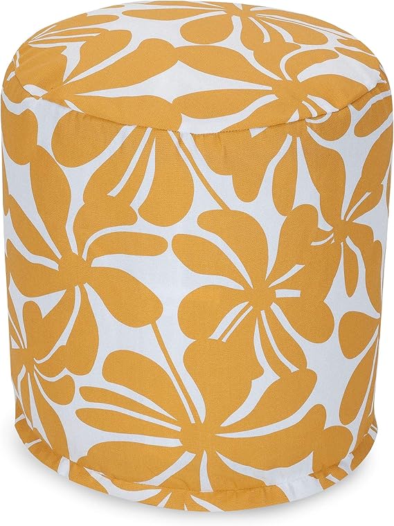 Red Plantation Indoor/Outdoor Bean Bag Ottoman Pouf