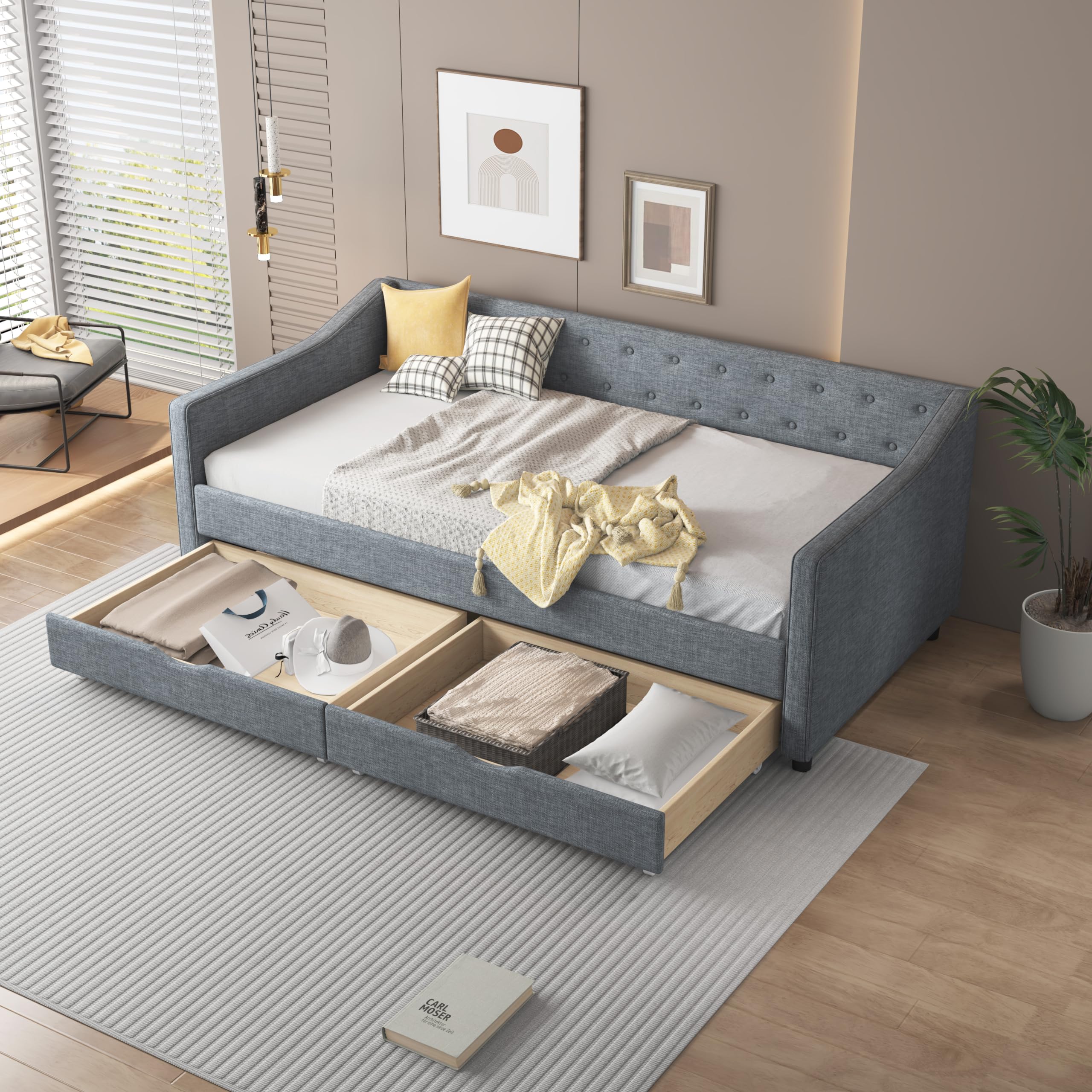 Twin Size Daybed with Storage Drawers