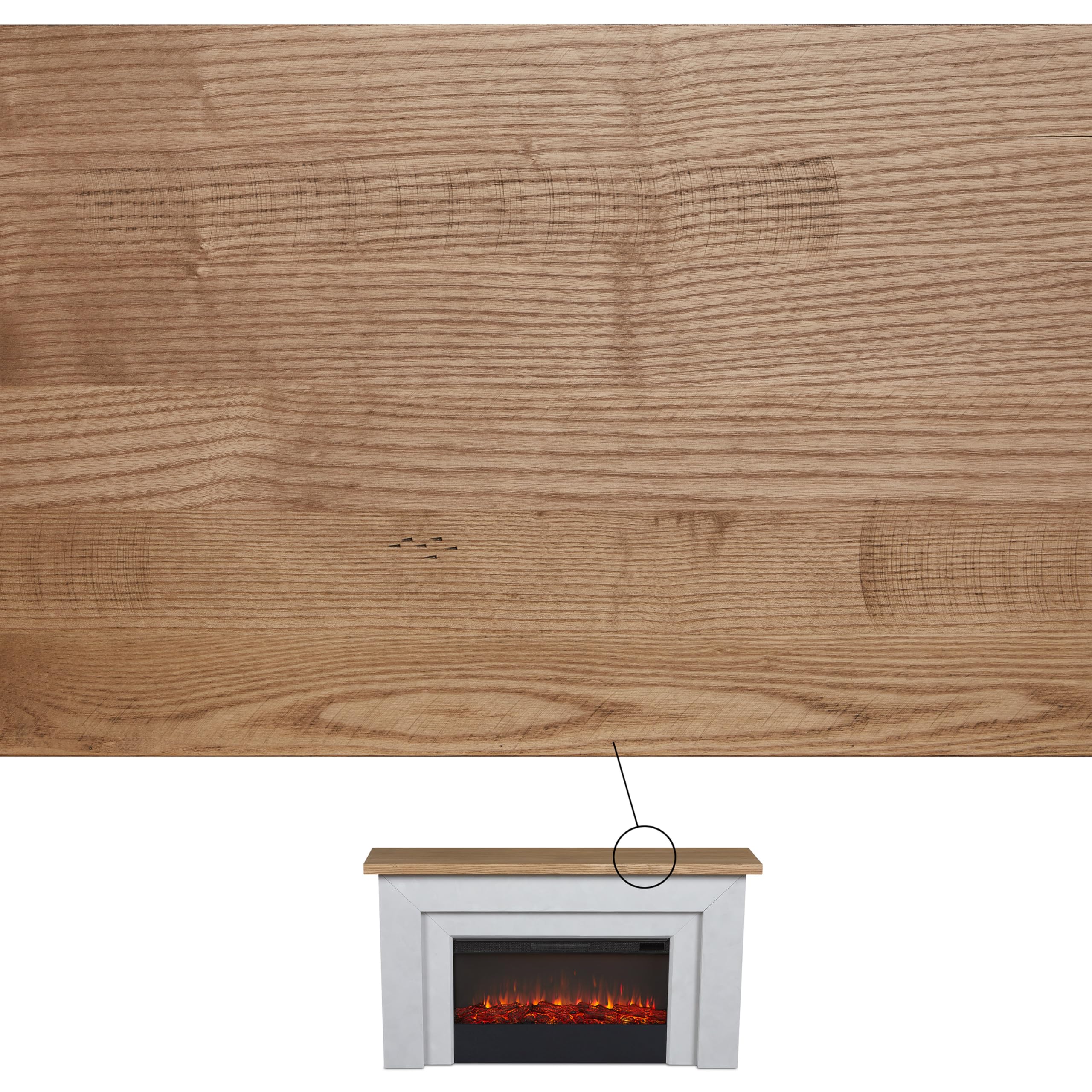 Electric Fireplace with Mantel 68 Inch Venetian Gray
