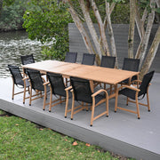 11-Piece Extendable Patio Dining Set for 10