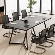 70.86-Inch Conference Table for 8 with Metal Base