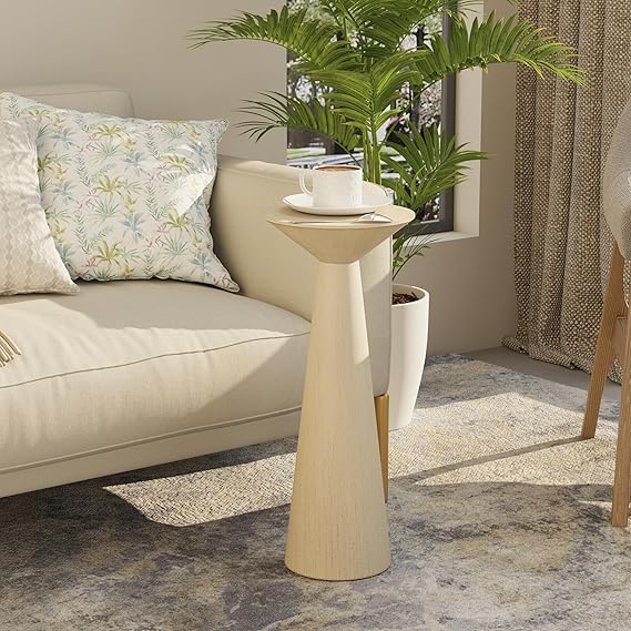 Round Martini End Table with Tapered Base