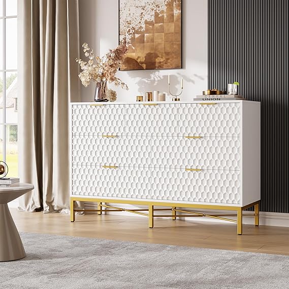 Modern 7 Drawer Dresser with Deep Drawers