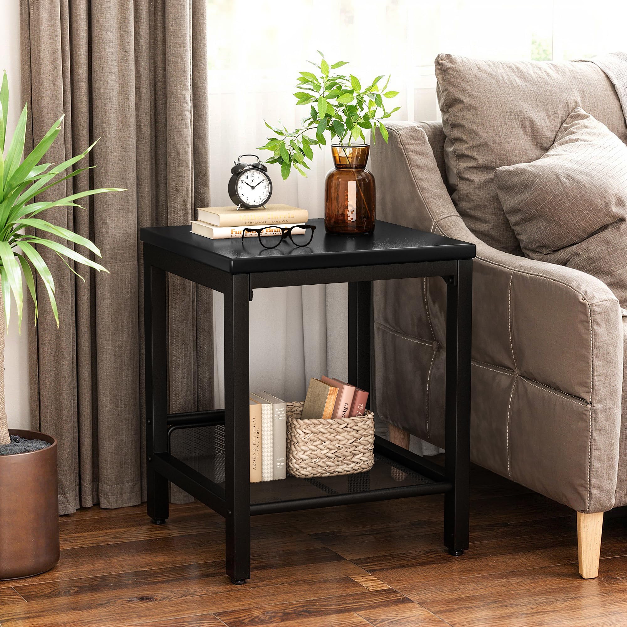 3-Piece Industrial Coffee Table Set with End Tables