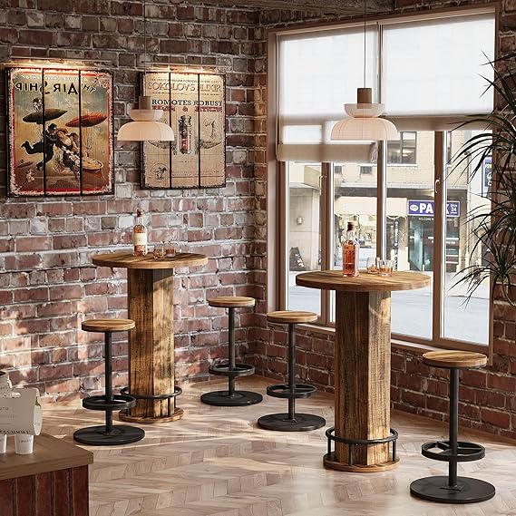 3-Piece Round Dining Table Set with 2 Chairs