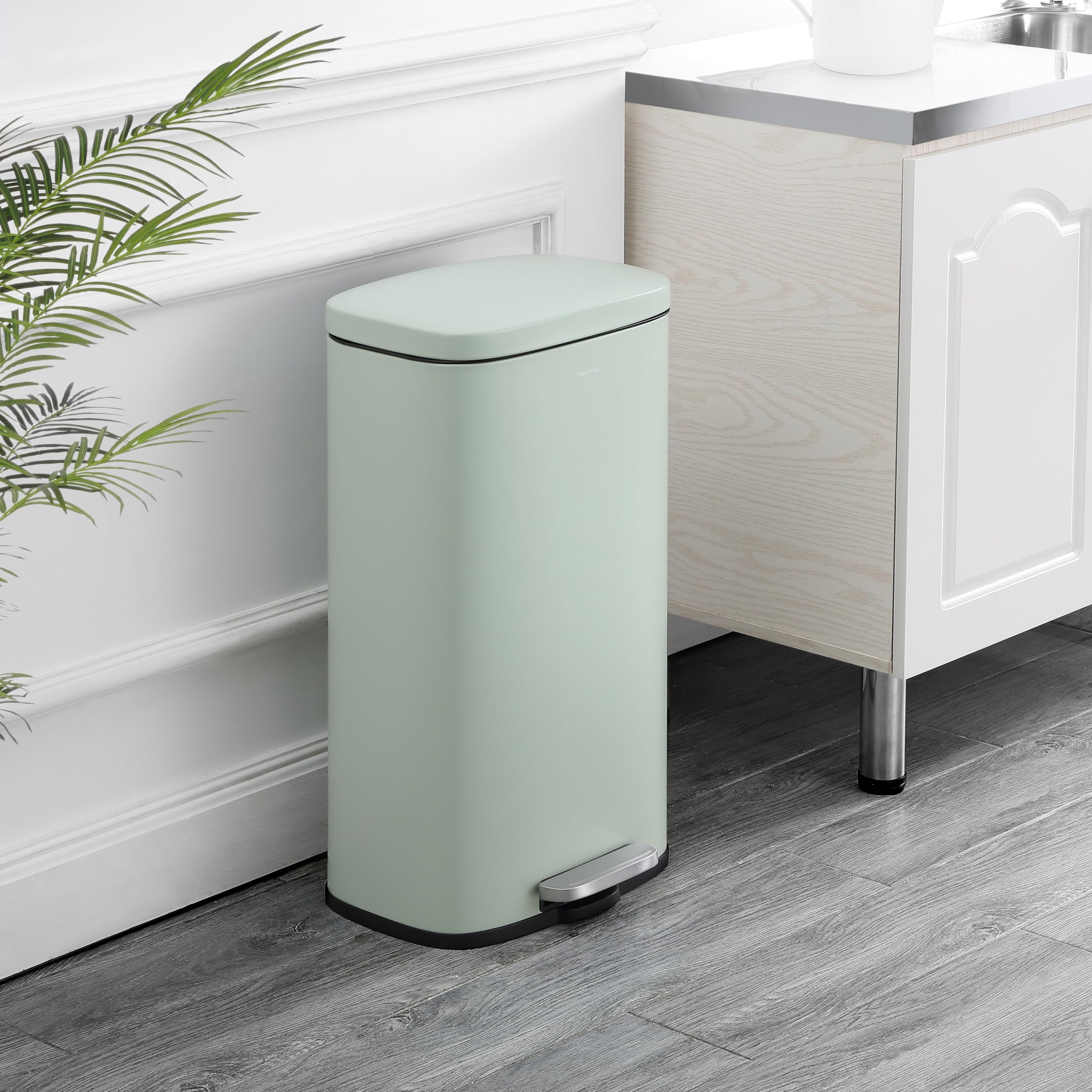 8-Gallon Step-Open Trash Can with Soft Close