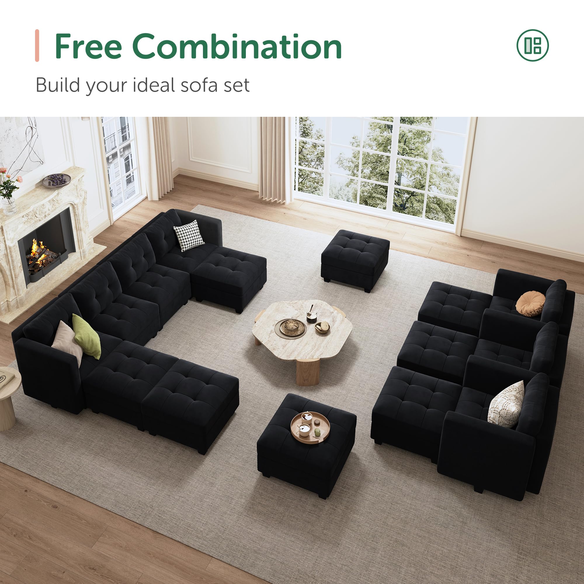 Modular Sectional Sofa with Storage