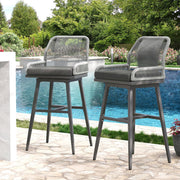Outdoor Swivel Bar Stools Set of 4 - 30" Height