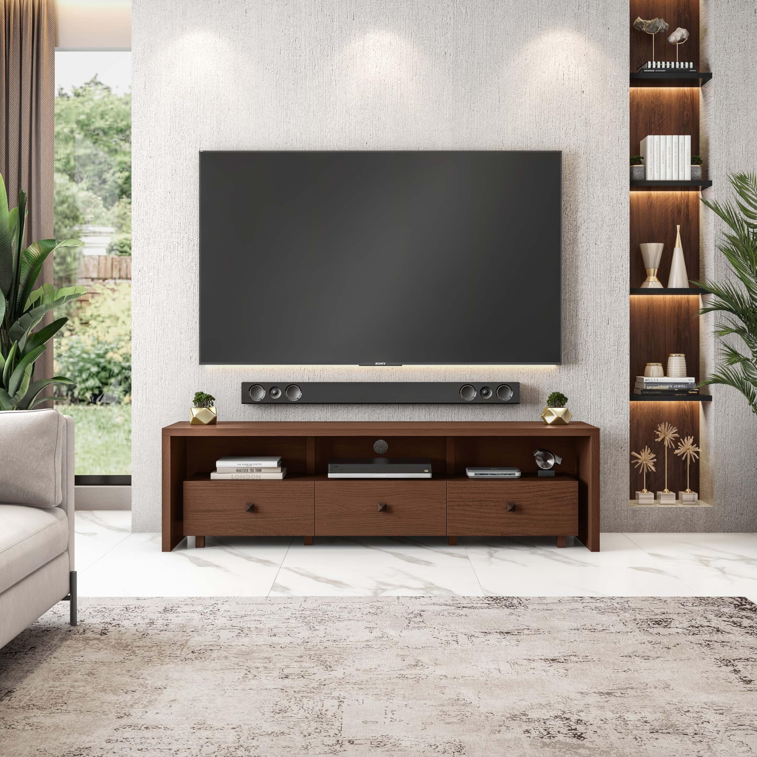 TV Stand with Storage for 75" Screens