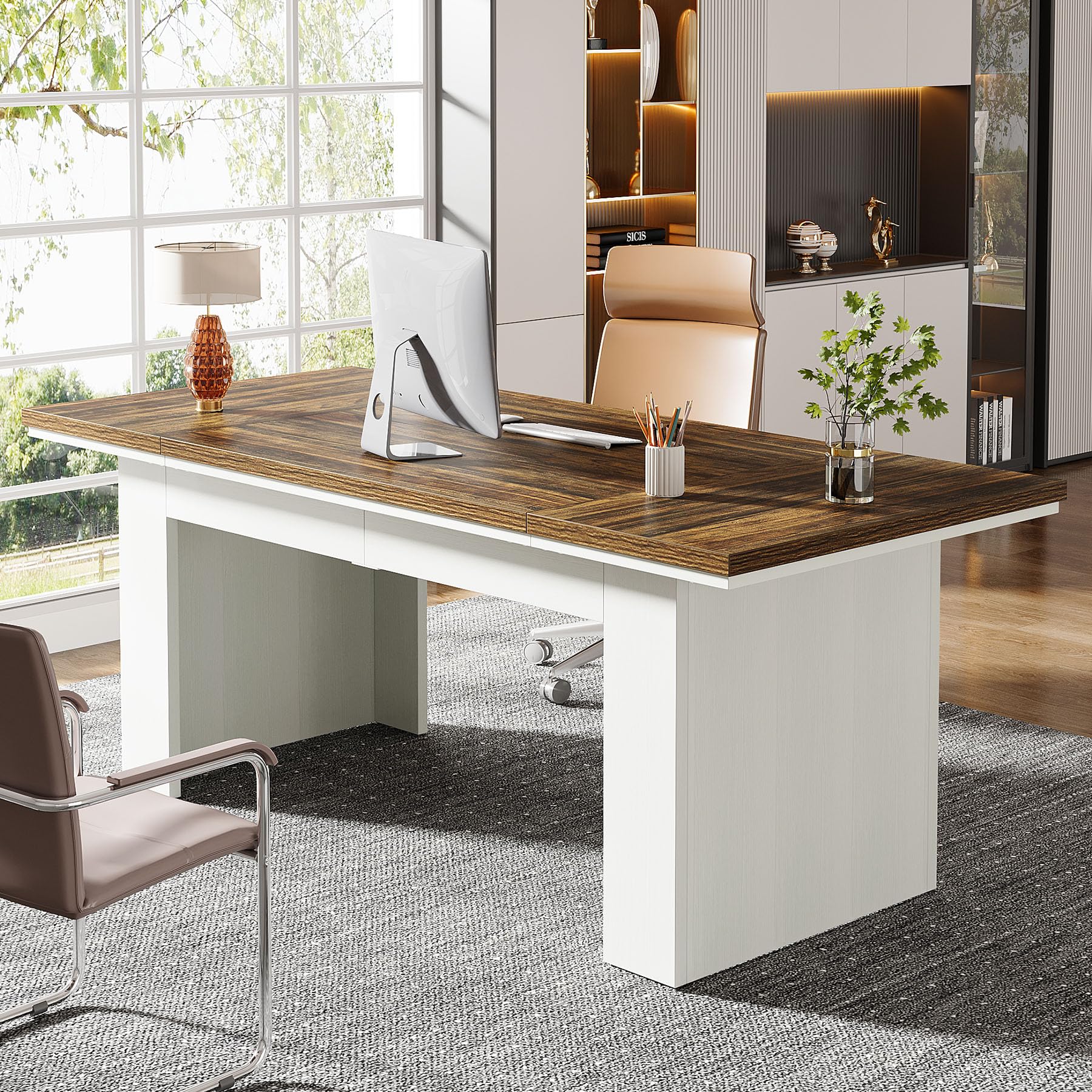 63" Executive Office Desk with Easy Assembly