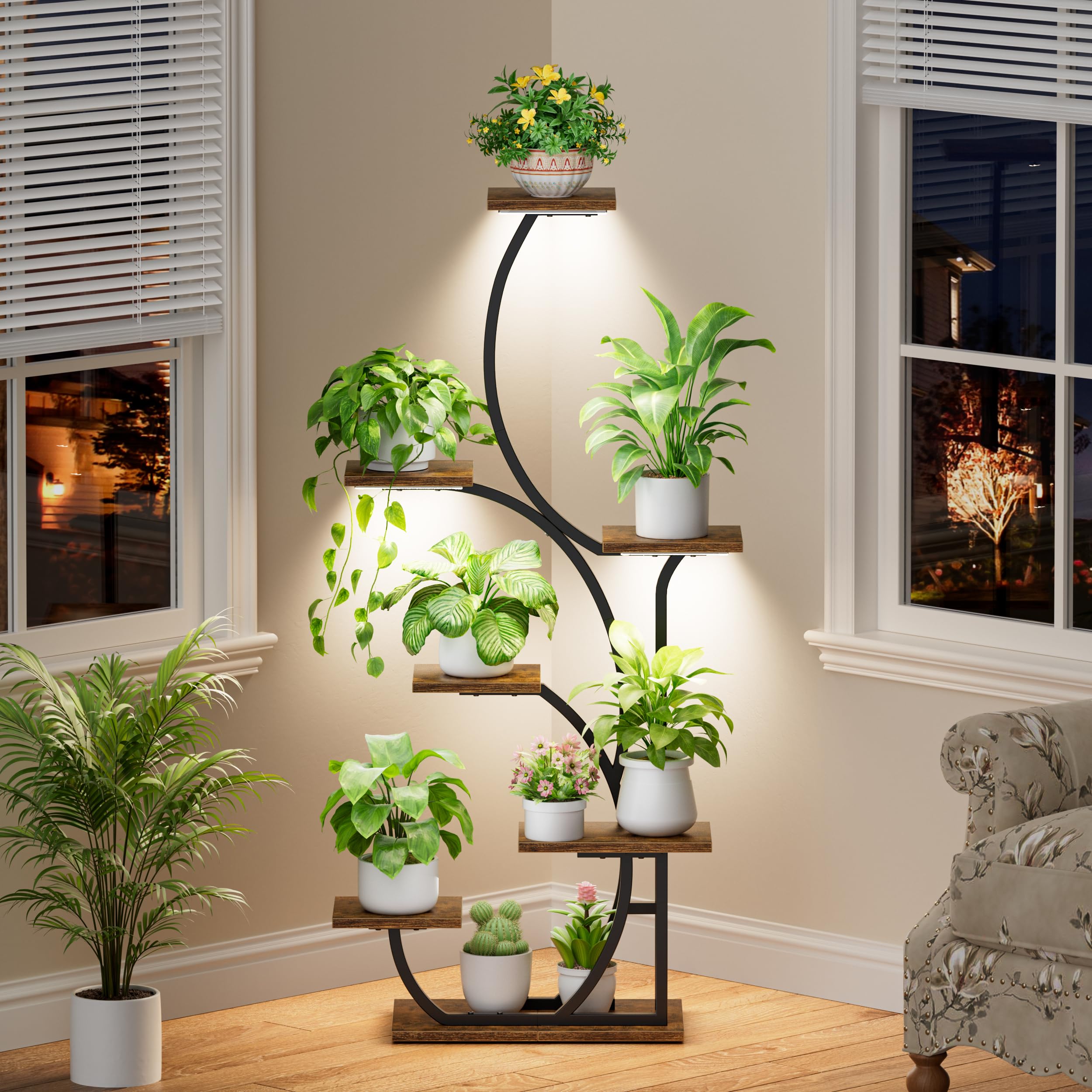 7-Tier Plant Stand with Grow Lights