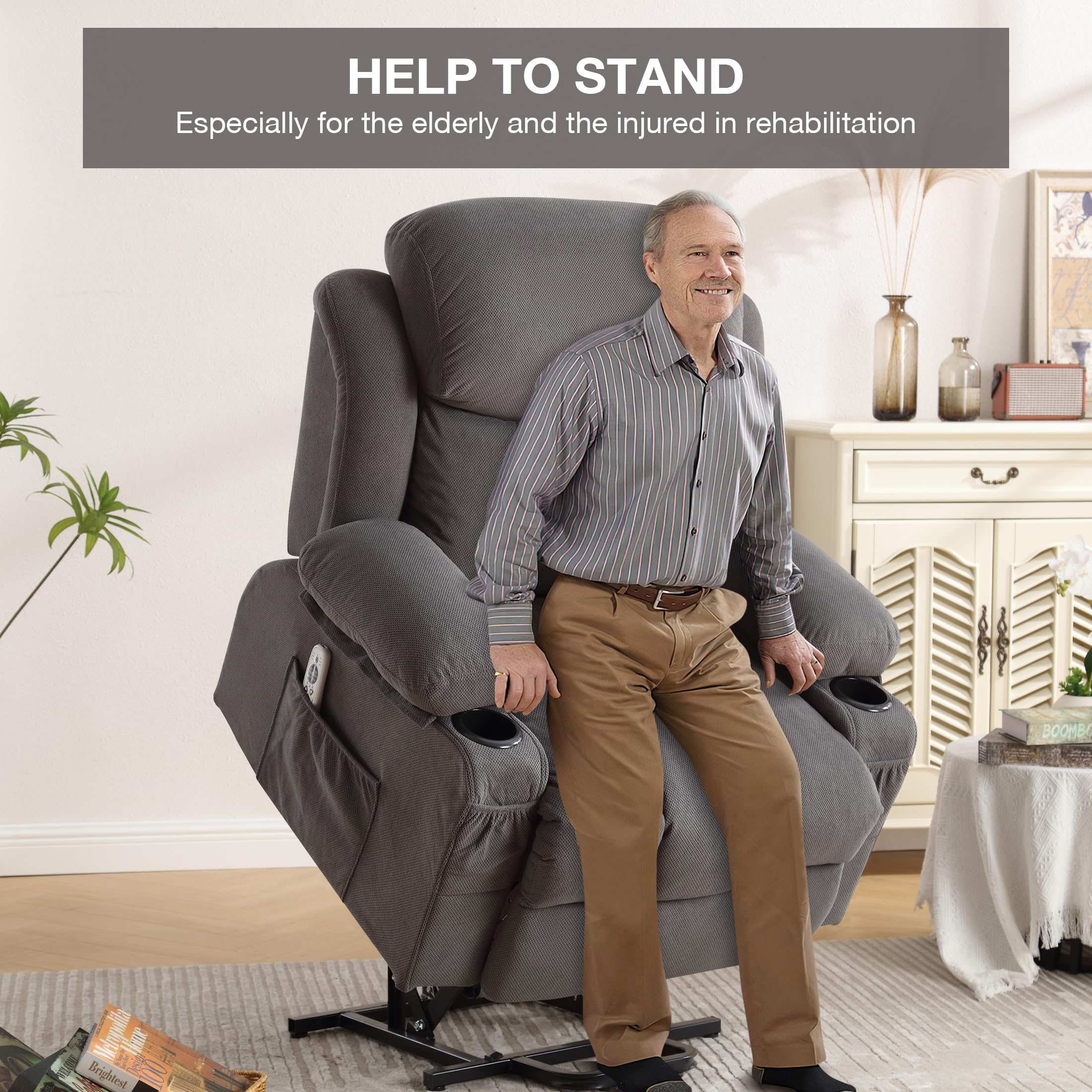 Power Lift Recliner Chair with Massage and Heating
