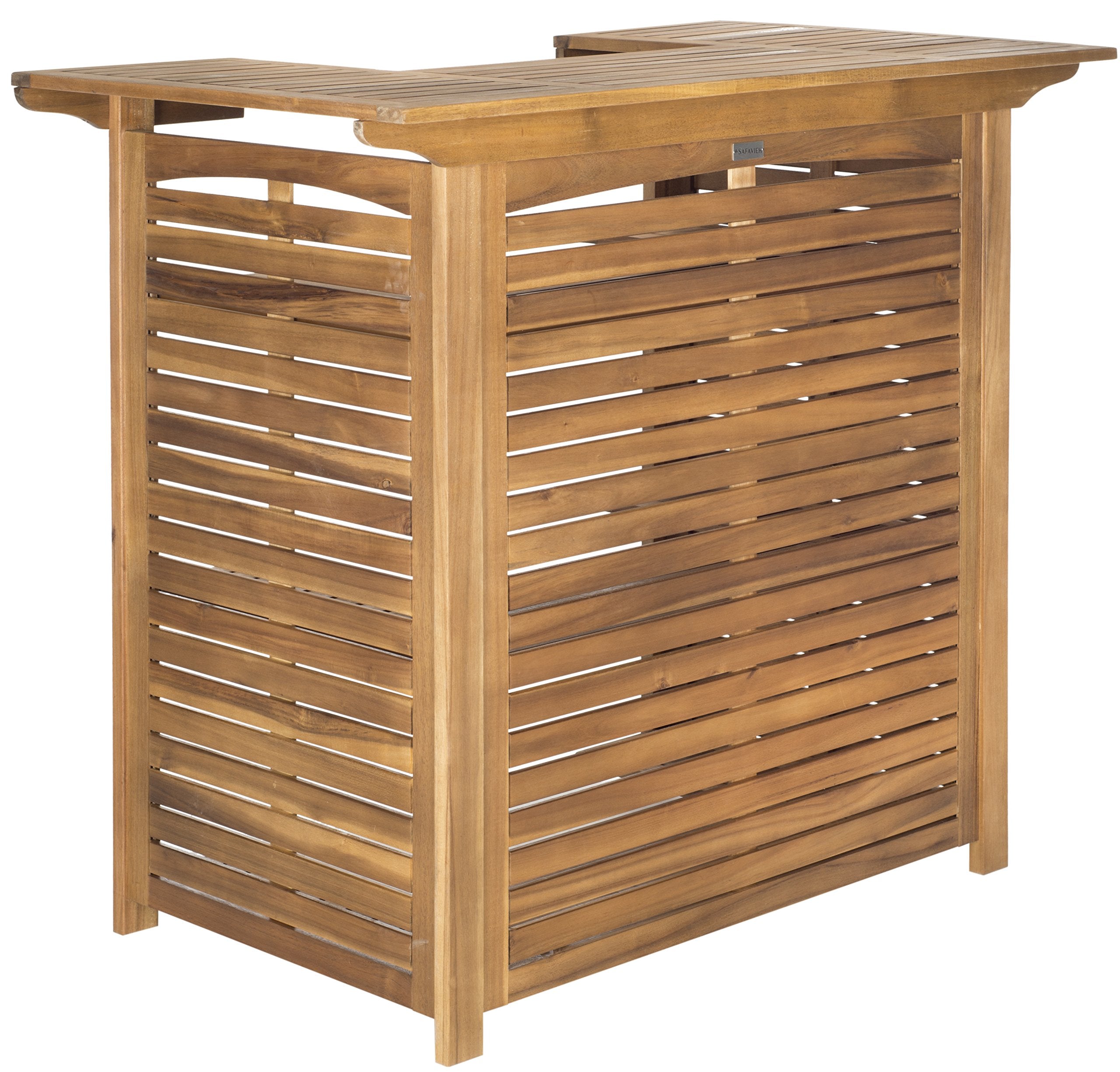 Acacia Wood Outdoor Bar Table Teak Brown