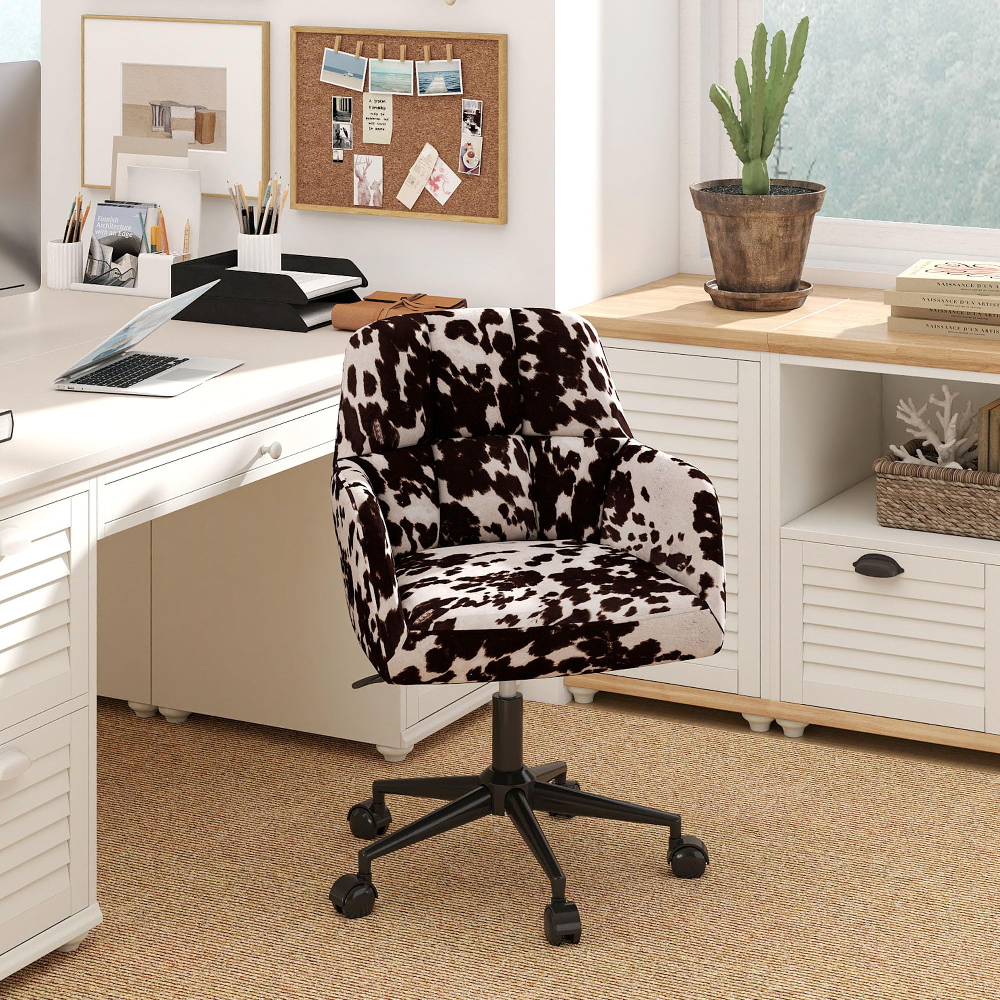 Swivel Office Desk Chairs with Wheels Set of 2