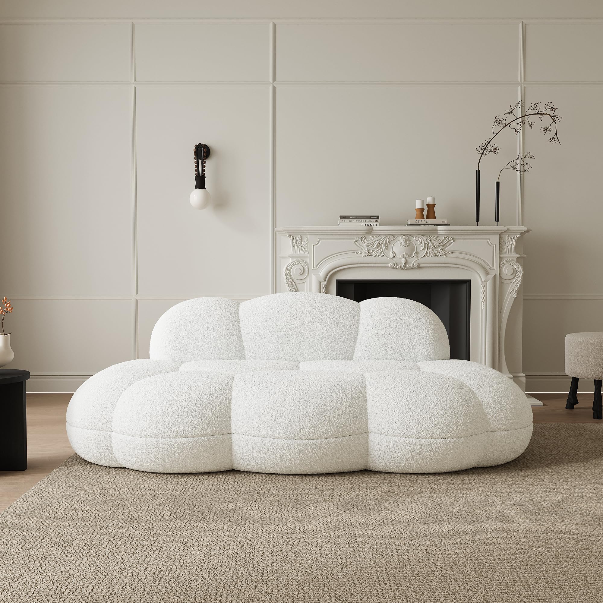 Cloud Shaped Upholstered Sofa for Living Room