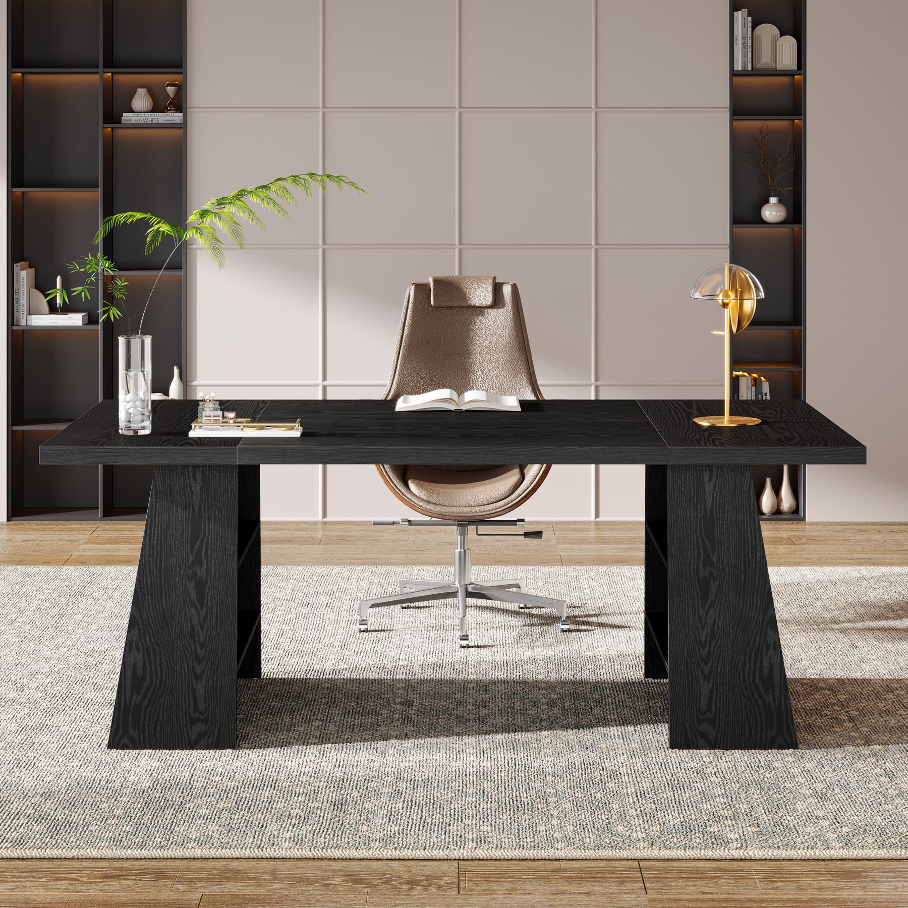 63-Inch Executive Desk with Double Pedestal Storage