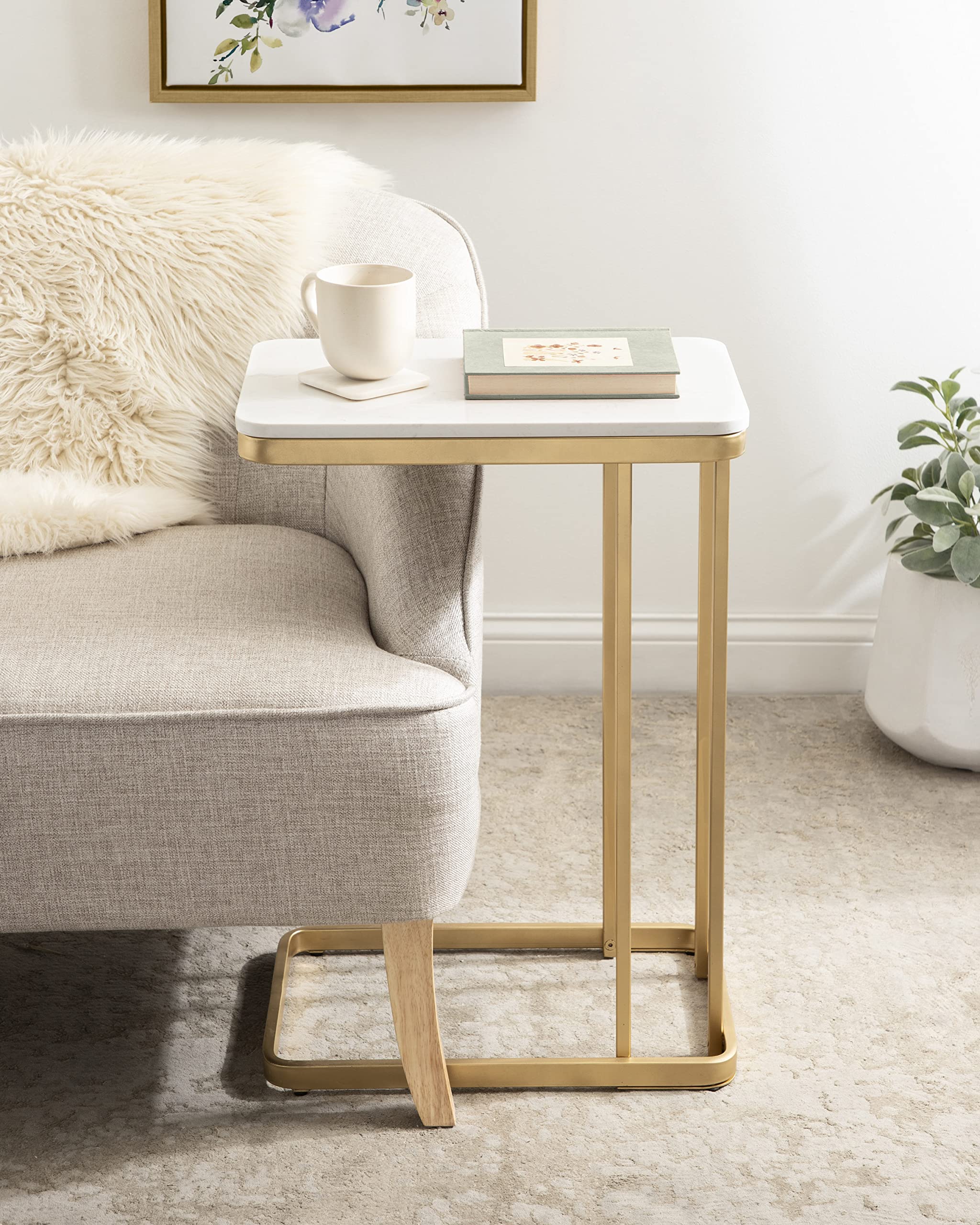 Marble C-Table End Table