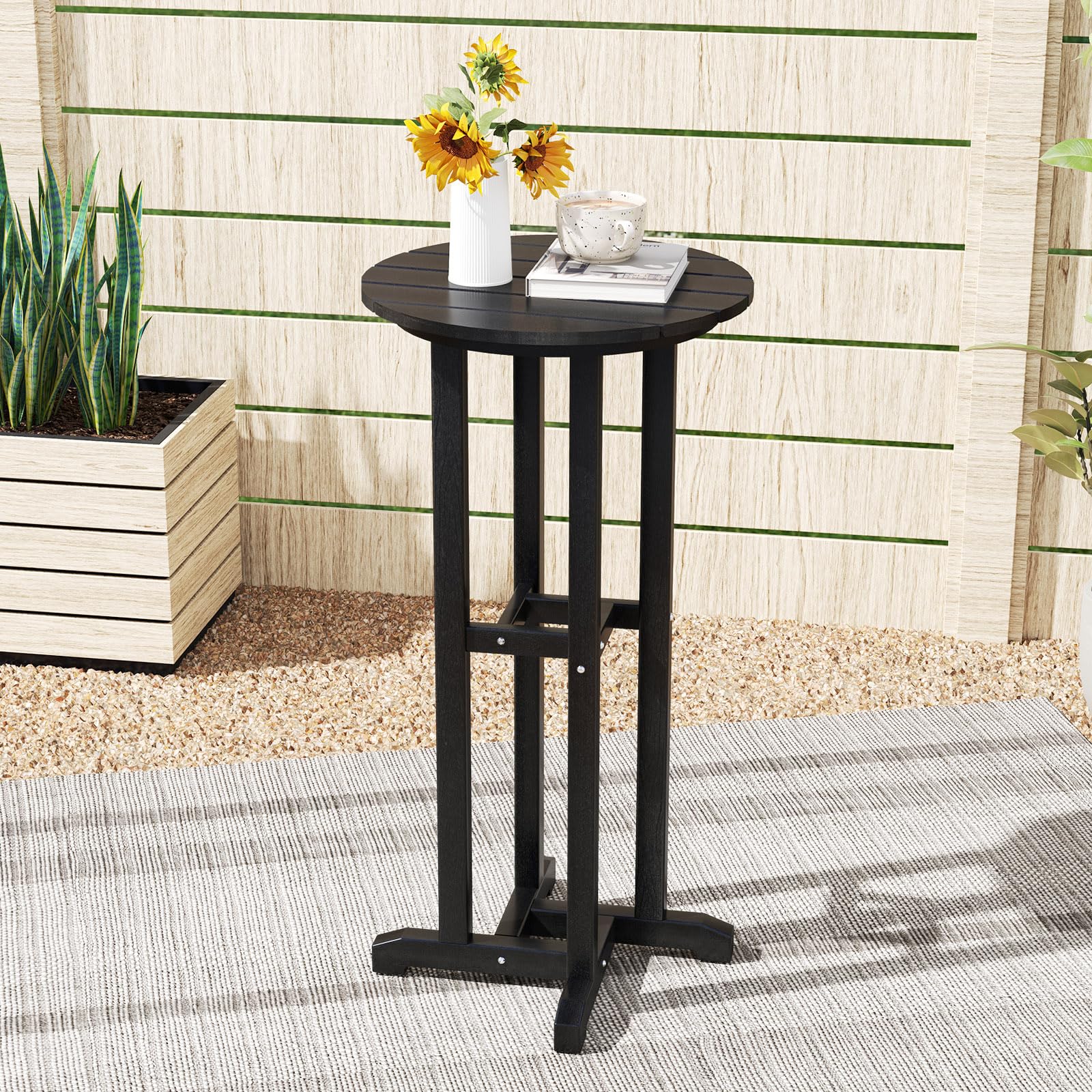 Round Bar Table HDPE Outdoor